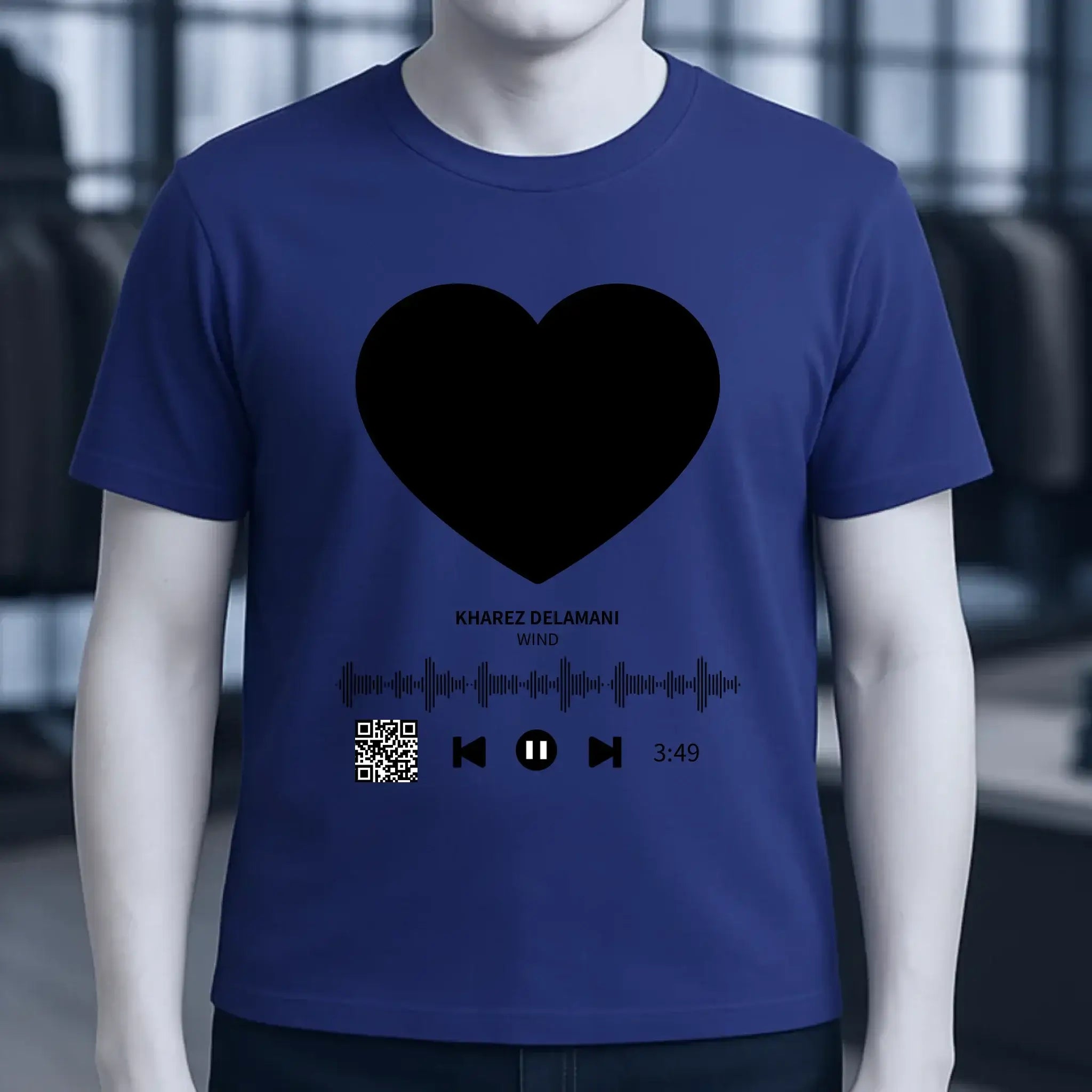 Dein Bild mit Spotify QR Code • Unisex Premium T-Shirt XS-5XL aus Bio-Baumwolle für Damen & Herren • Exklusivdesign • personalisiert