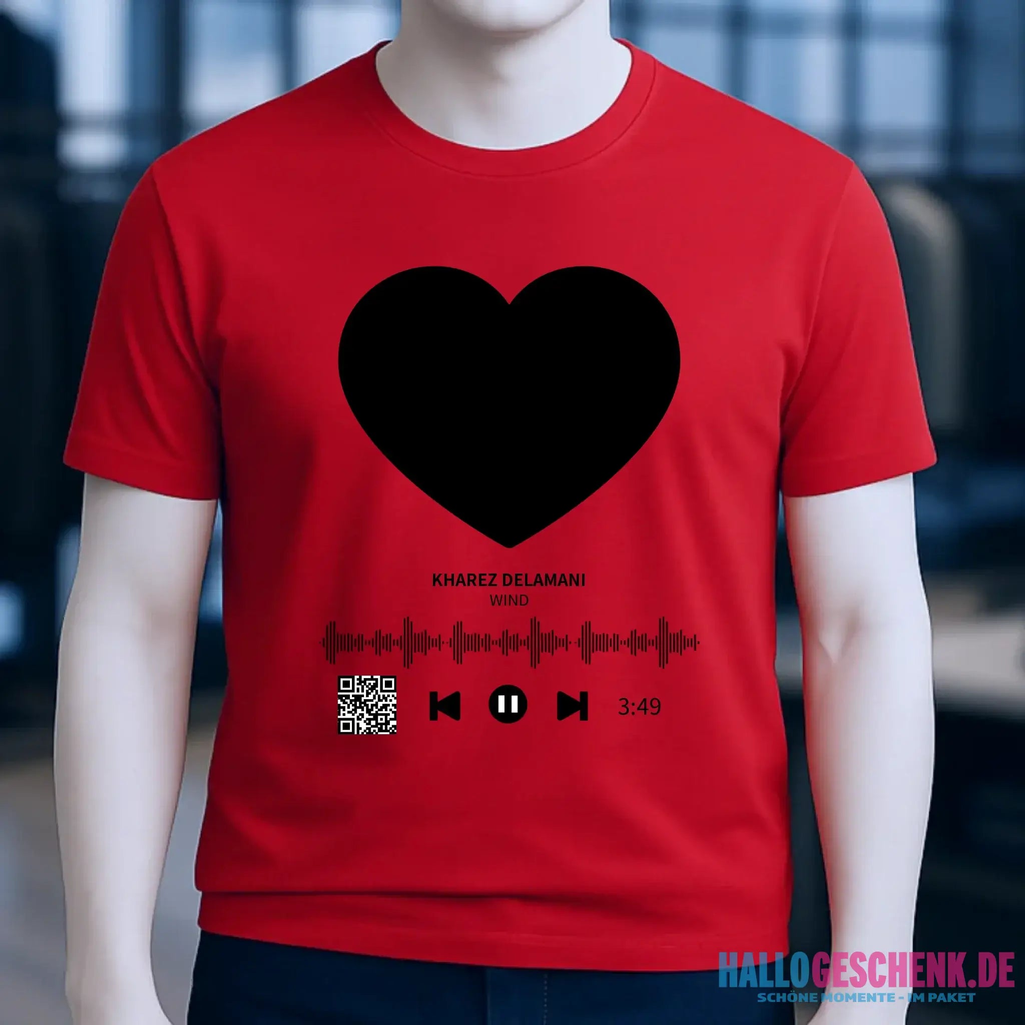 Dein Bild mit Spotify QR Code • Unisex Premium T-Shirt XS-5XL aus Bio-Baumwolle für Damen & Herren • Exklusivdesign • personalisiert