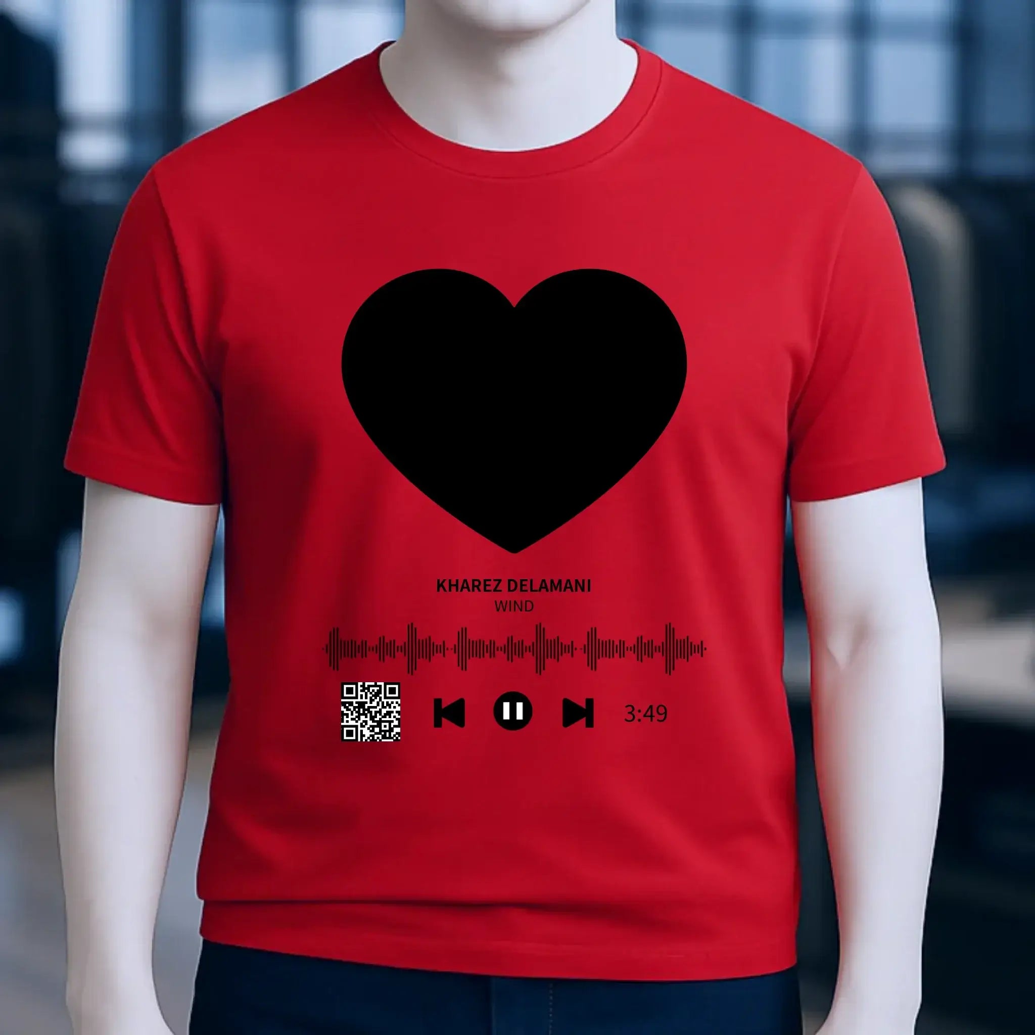 Dein Bild mit Spotify QR Code • Unisex Premium T-Shirt XS-5XL aus Bio-Baumwolle für Damen & Herren • Exklusivdesign • personalisiert