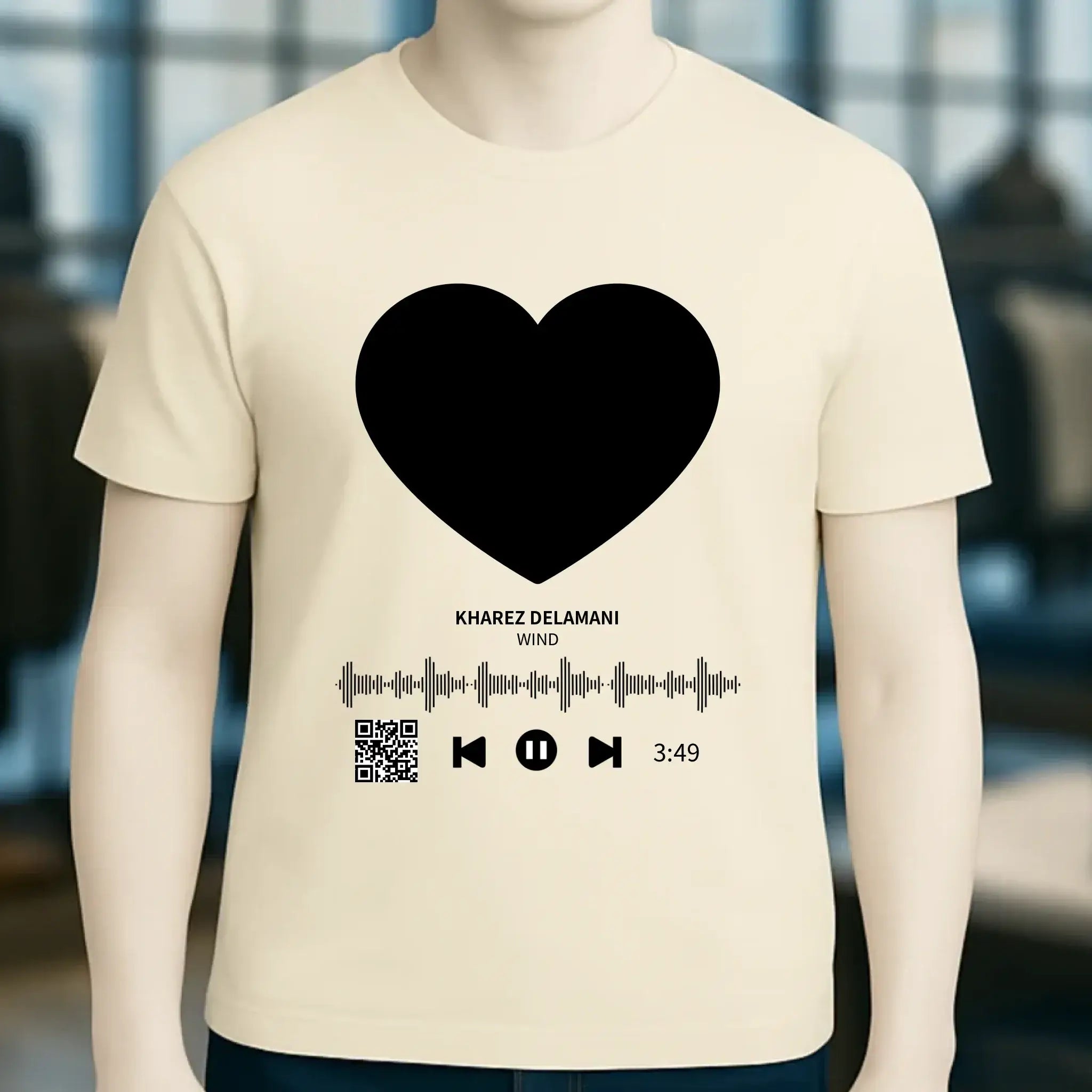 Dein Bild mit Spotify QR Code • Unisex Premium T-Shirt XS-5XL aus Bio-Baumwolle für Damen & Herren • Exklusivdesign • personalisiert