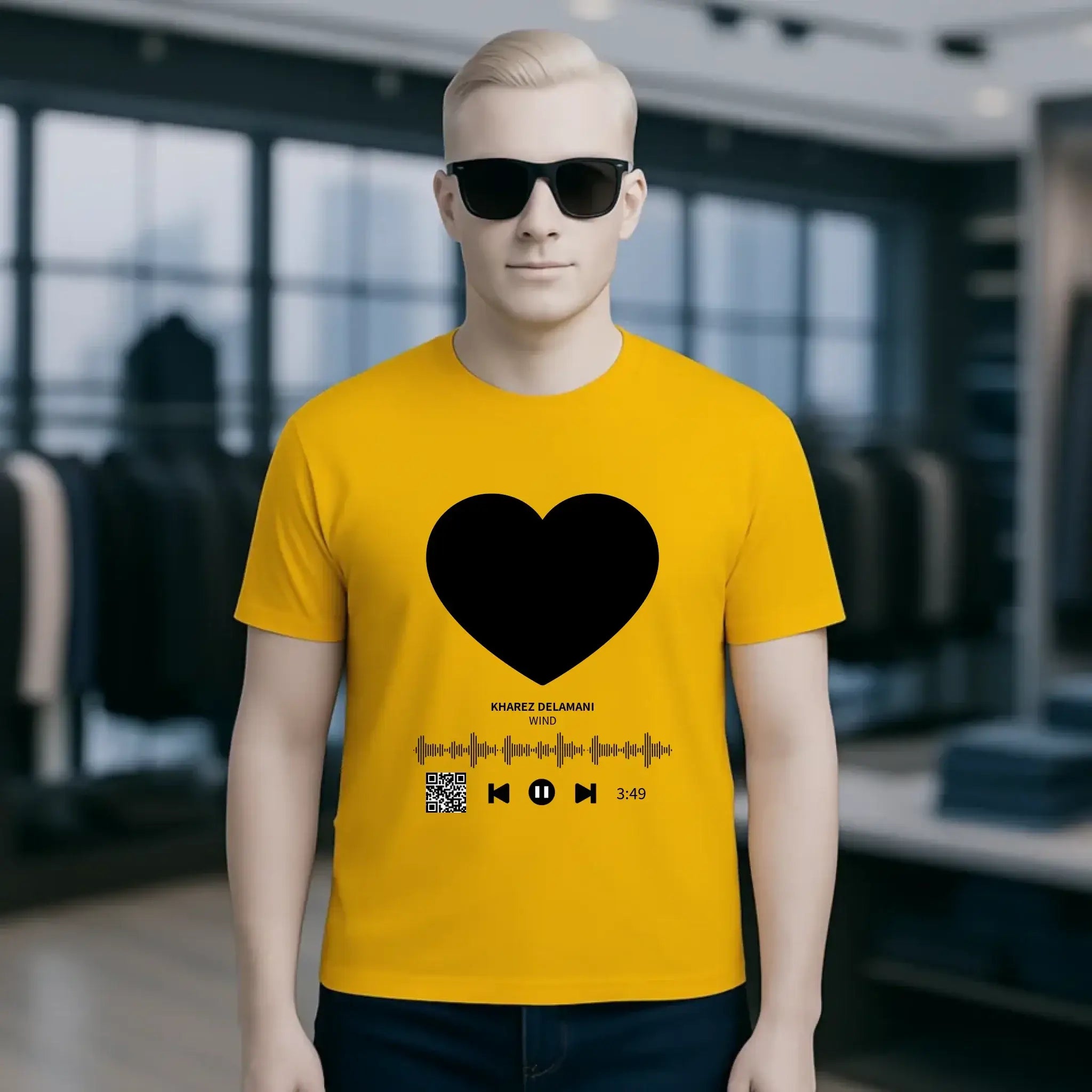 Dein Bild mit Spotify QR Code • Unisex Premium T-Shirt XS-5XL aus Bio-Baumwolle für Damen & Herren • Exklusivdesign • personalisiert