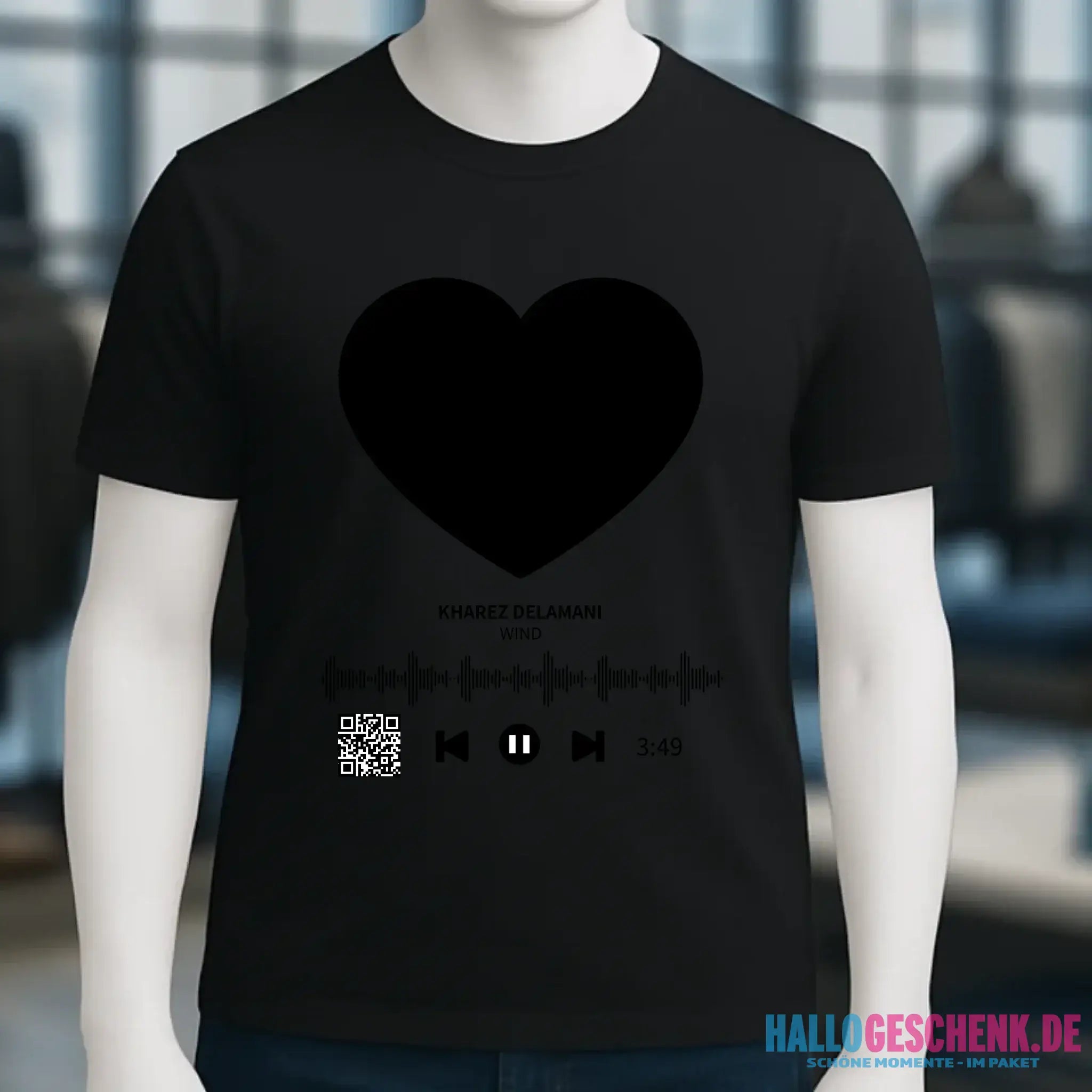 Dein Bild mit Spotify QR Code • Unisex Premium T-Shirt XS-5XL aus Bio-Baumwolle für Damen & Herren • Exklusivdesign • personalisiert