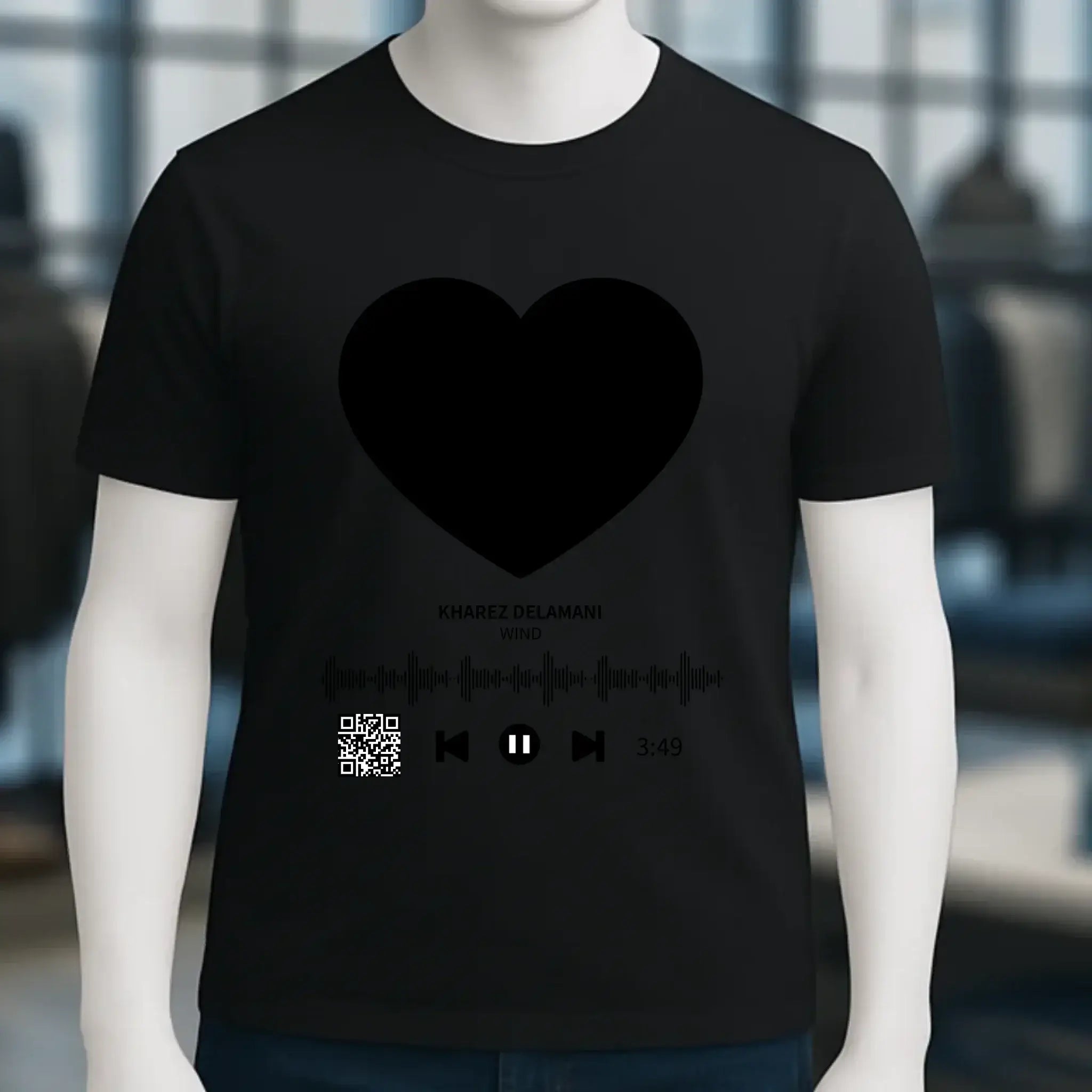 Dein Bild mit Spotify QR Code • Unisex Premium T-Shirt XS-5XL aus Bio-Baumwolle für Damen & Herren • Exklusivdesign • personalisiert