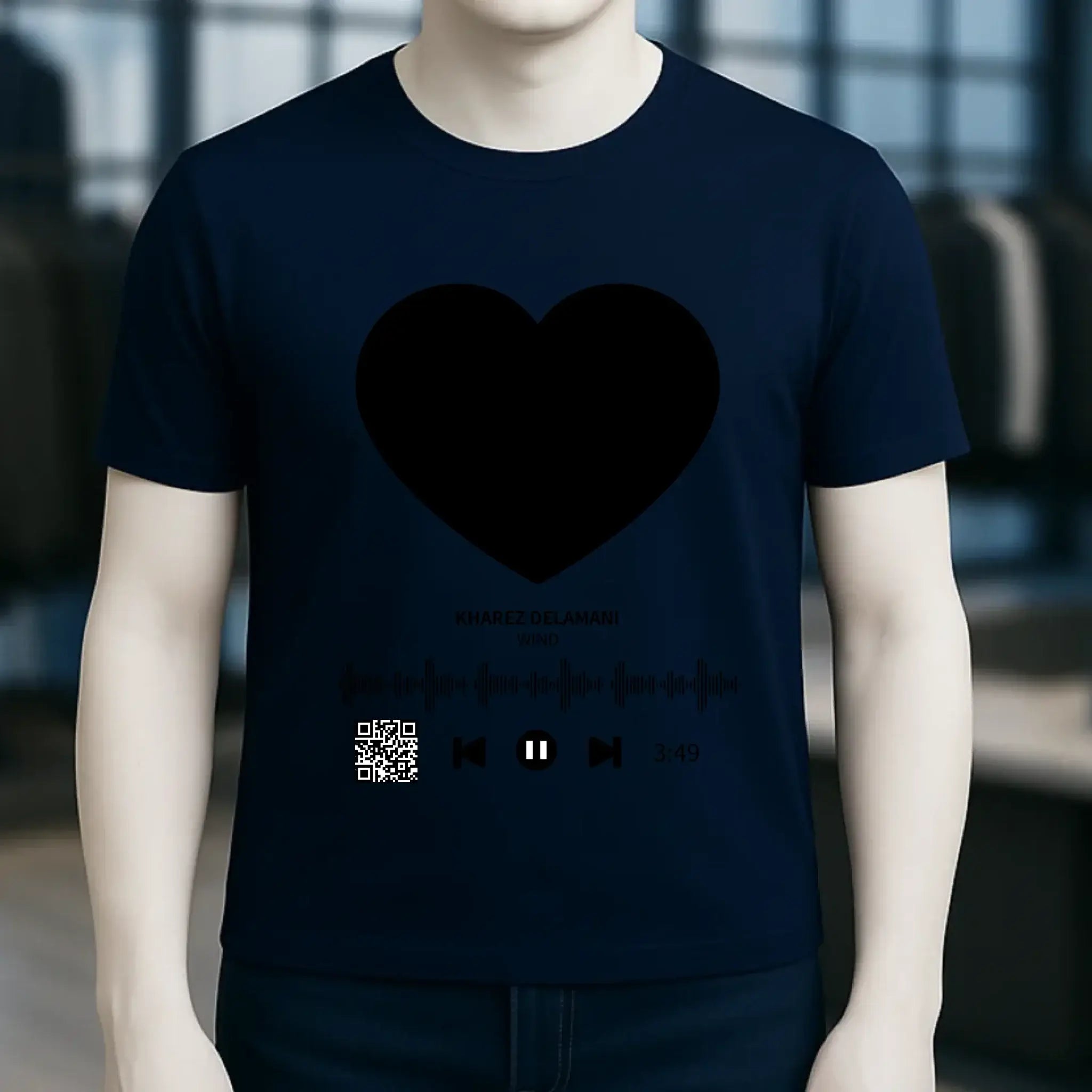 Dein Bild mit Spotify QR Code • Unisex Premium T-Shirt XS-5XL aus Bio-Baumwolle für Damen & Herren • Exklusivdesign • personalisiert
