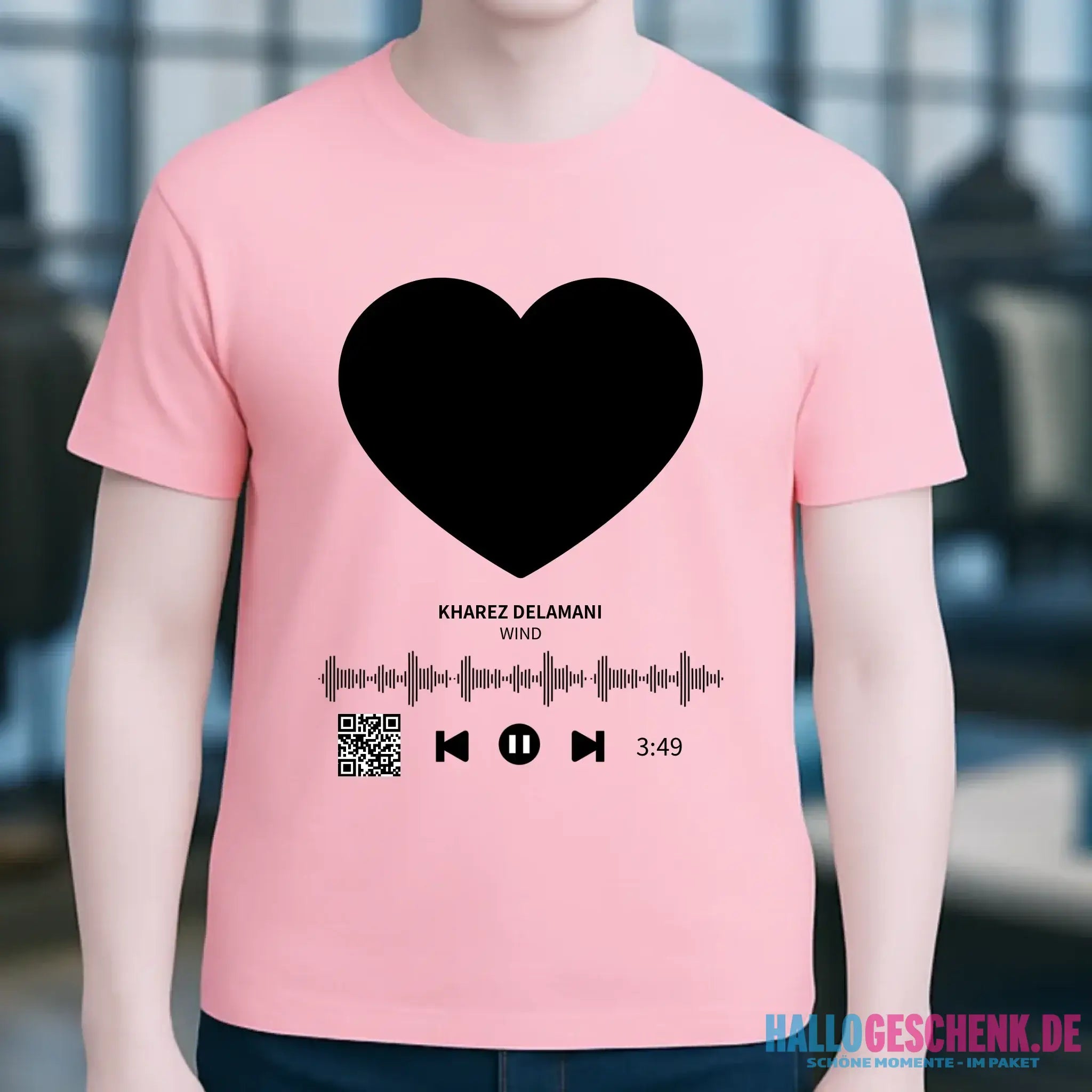 Dein Bild mit Spotify QR Code • Unisex Premium T-Shirt XS-5XL aus Bio-Baumwolle für Damen & Herren • Exklusivdesign • personalisiert