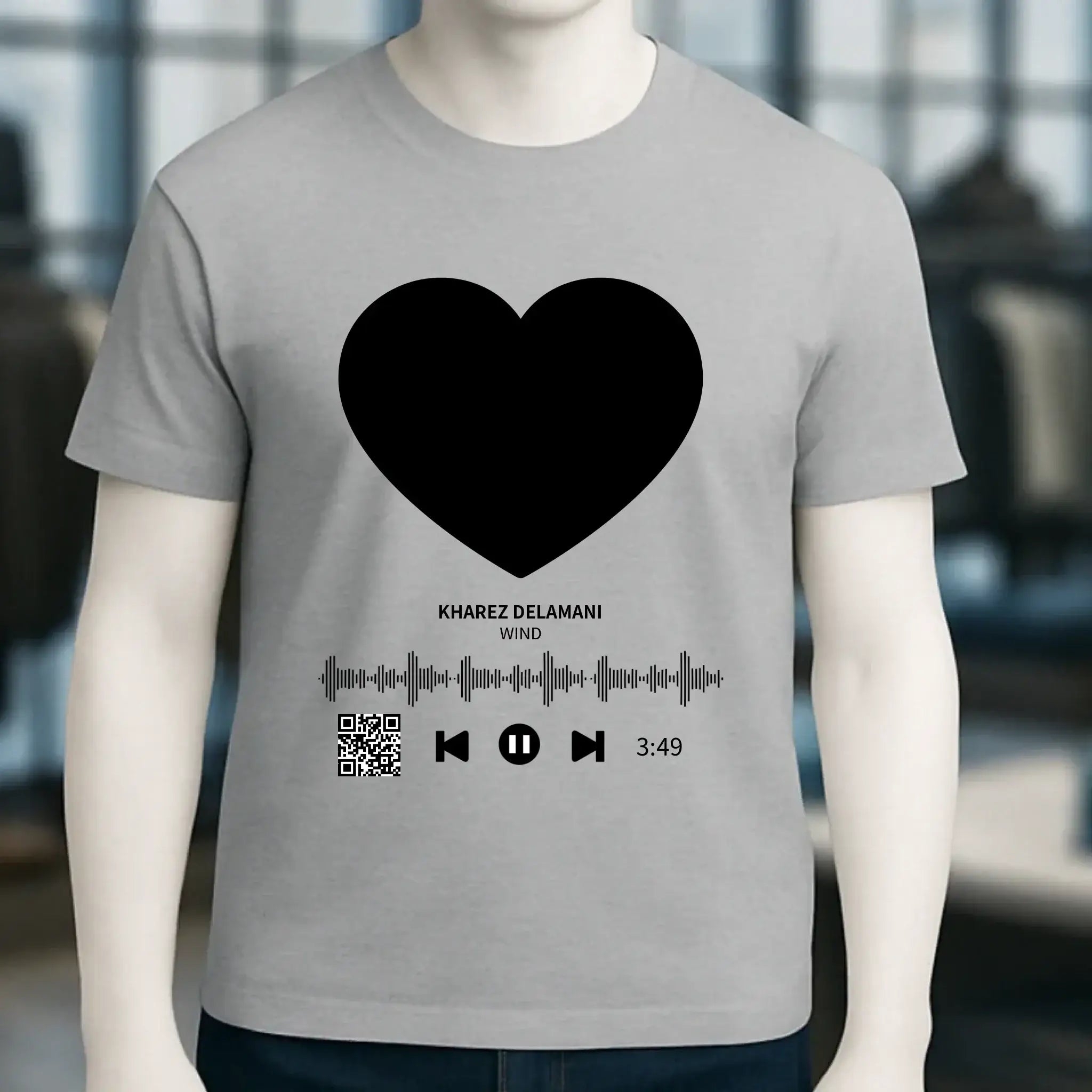 Dein Bild mit Spotify QR Code • Unisex Premium T-Shirt XS-5XL aus Bio-Baumwolle für Damen & Herren • Exklusivdesign • personalisiert