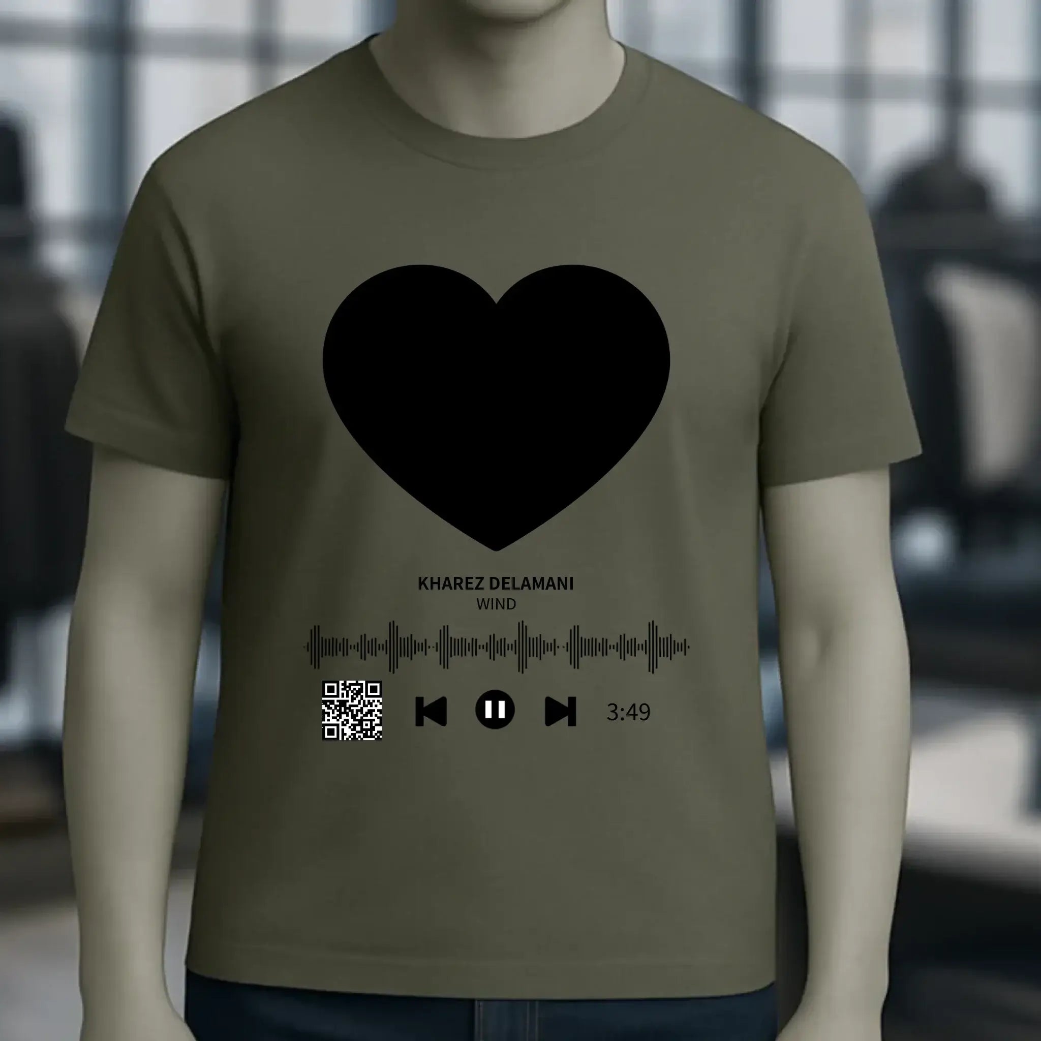 Dein Bild mit Spotify QR Code • Unisex Premium T-Shirt XS-5XL aus Bio-Baumwolle für Damen & Herren • Exklusivdesign • personalisiert