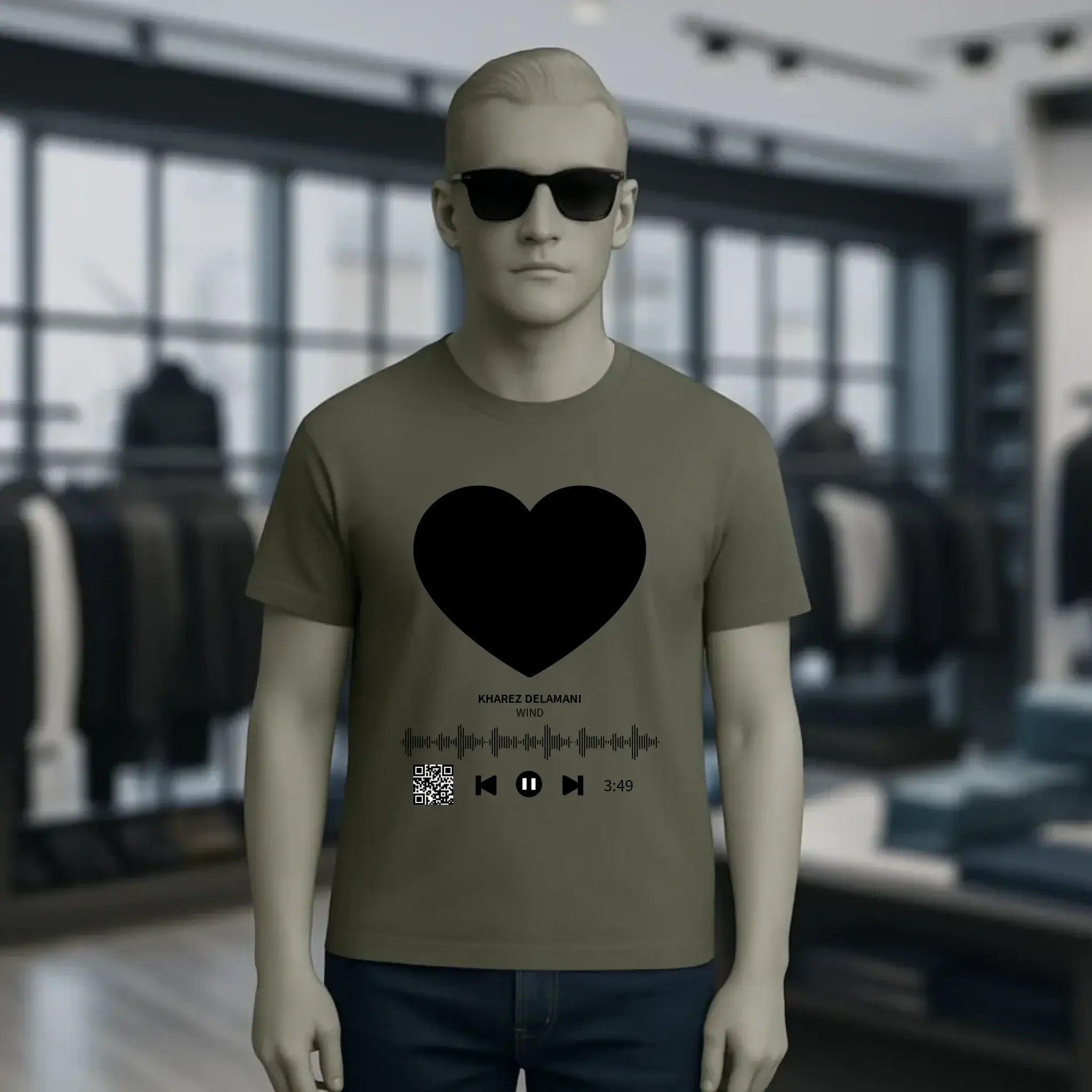 Dein Bild mit Spotify QR Code • Unisex Premium T-Shirt XS-5XL aus Bio-Baumwolle für Damen & Herren • Exklusivdesign • personalisiert