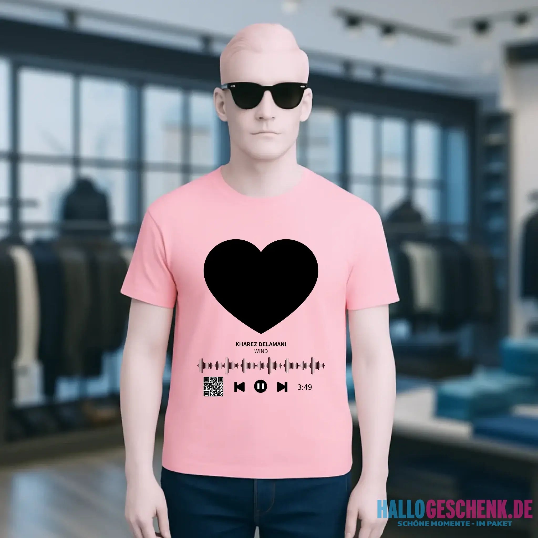 Dein Bild mit Spotify QR Code • Unisex Premium T-Shirt XS-5XL aus Bio-Baumwolle für Damen & Herren • Exklusivdesign • personalisiert