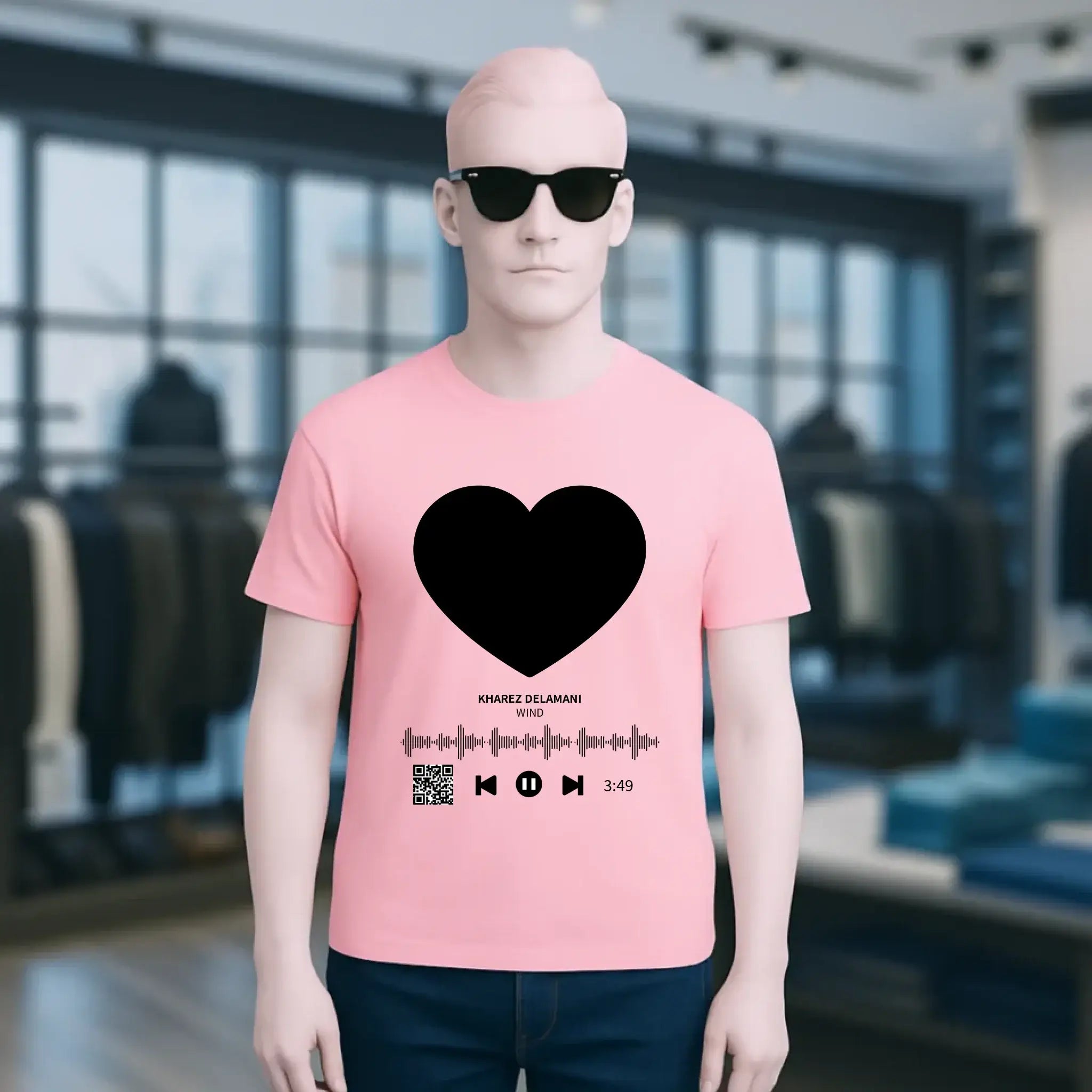 Dein Bild mit Spotify QR Code • Unisex Premium T-Shirt XS-5XL aus Bio-Baumwolle für Damen & Herren • Exklusivdesign • personalisiert