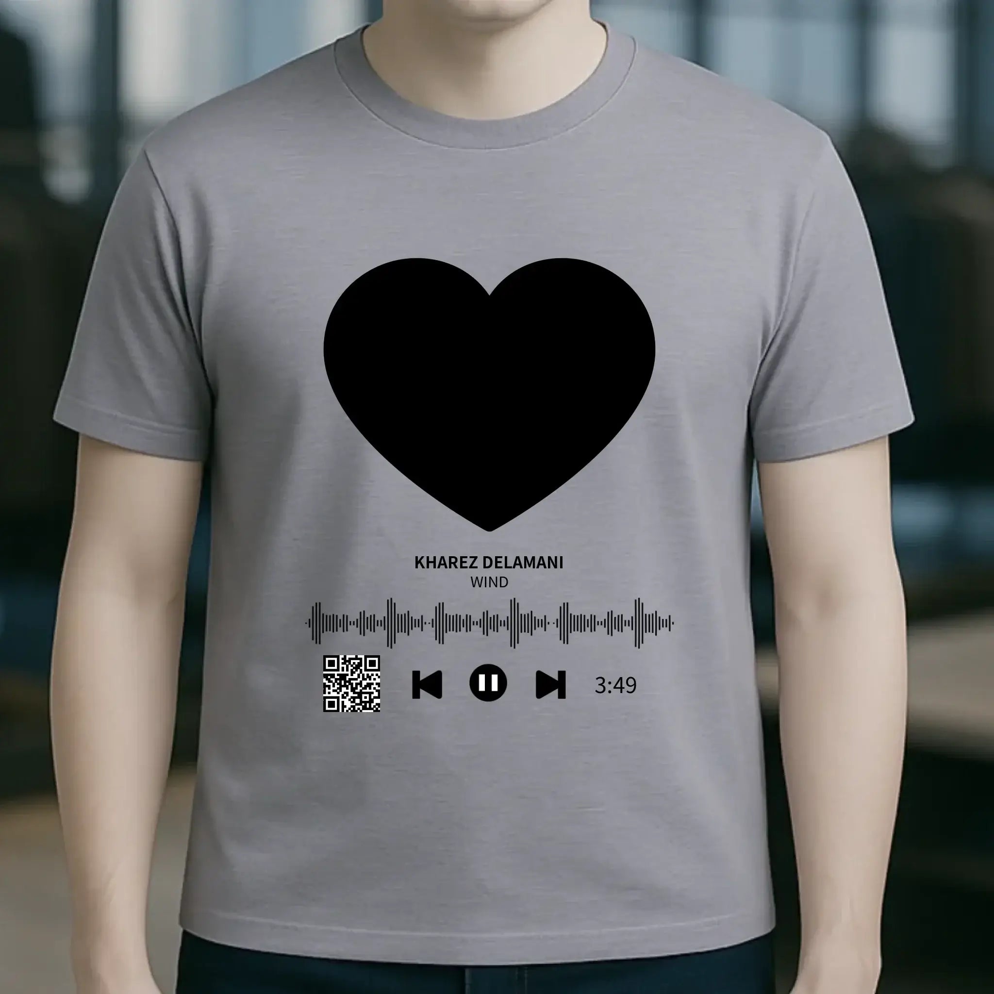 Dein Bild mit Spotify QR Code • Unisex Premium T-Shirt XS-5XL aus Bio-Baumwolle für Damen & Herren • Exklusivdesign • personalisiert