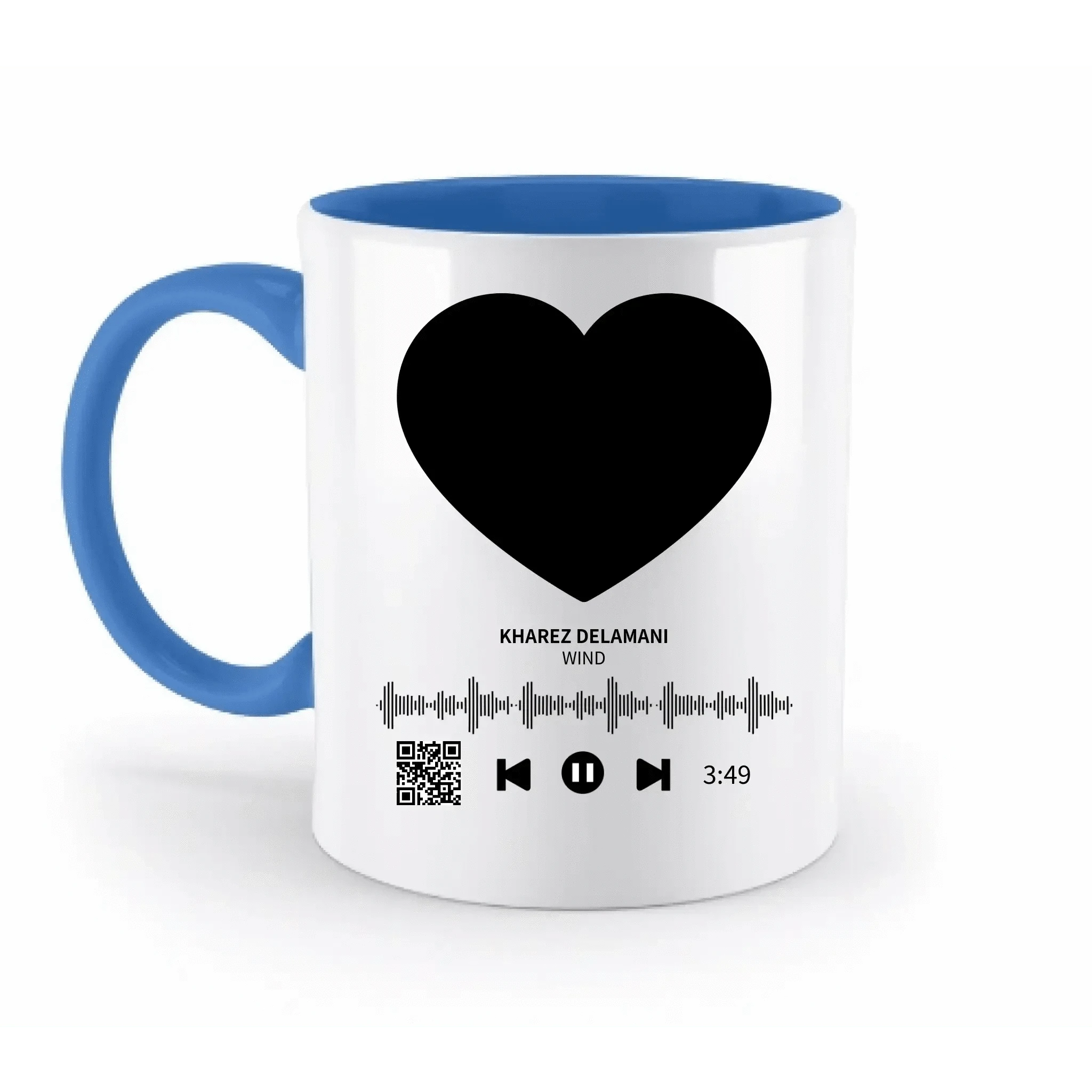 Dein Bild mit Spotify QR Code • zweifarbige Tasse • spülmaschinengeeignet • Exklusivdesign • personalisiert
