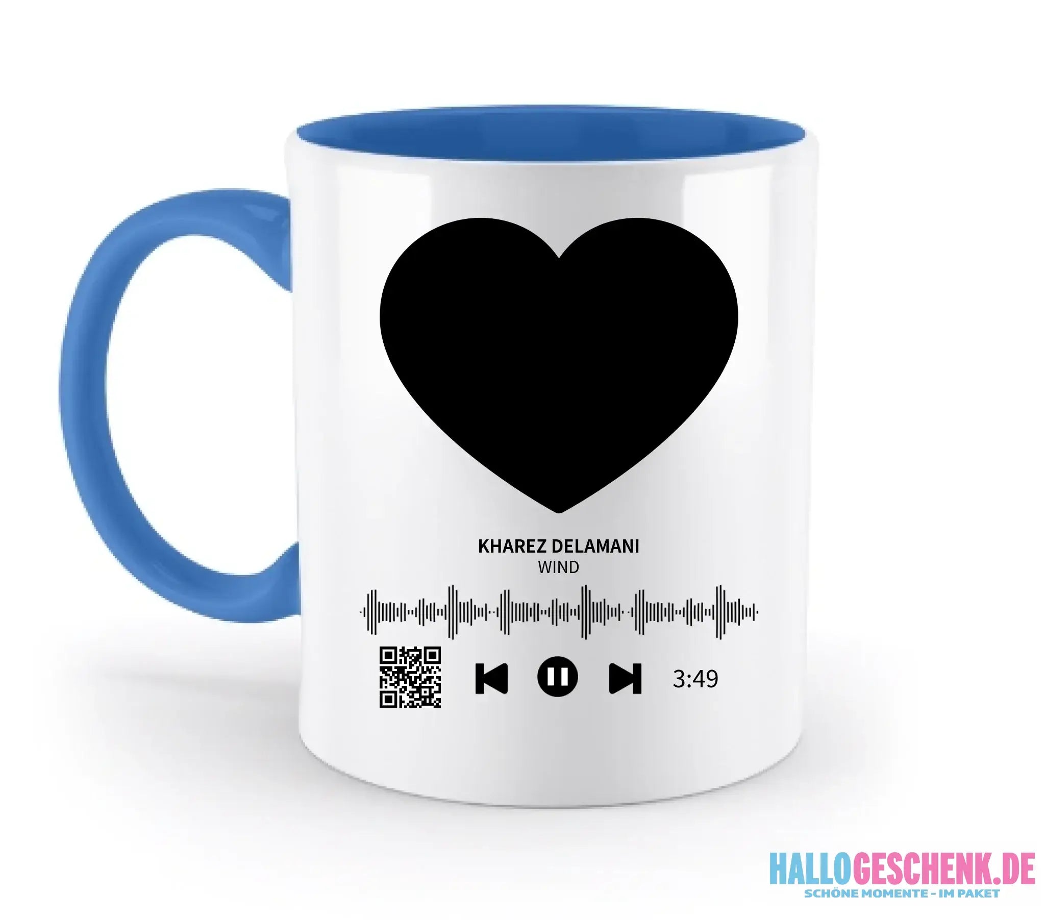 Dein Bild mit Spotify QR Code • zweifarbige Tasse • spülmaschinengeeignet • Exklusivdesign • personalisiert