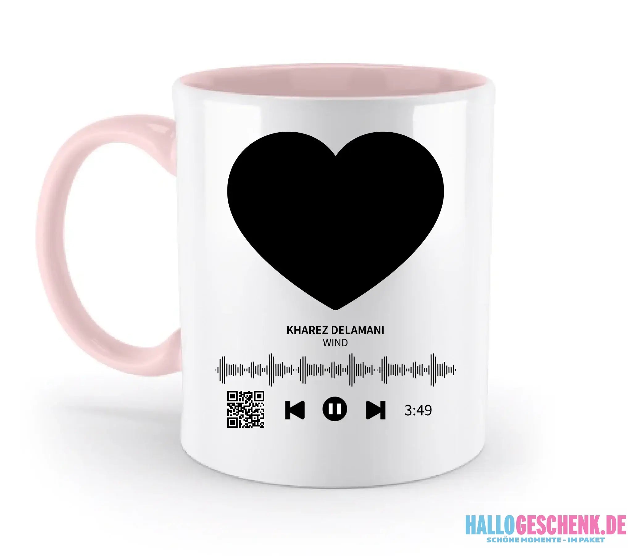 Dein Bild mit Spotify QR Code • zweifarbige Tasse • spülmaschinengeeignet • Exklusivdesign • personalisiert