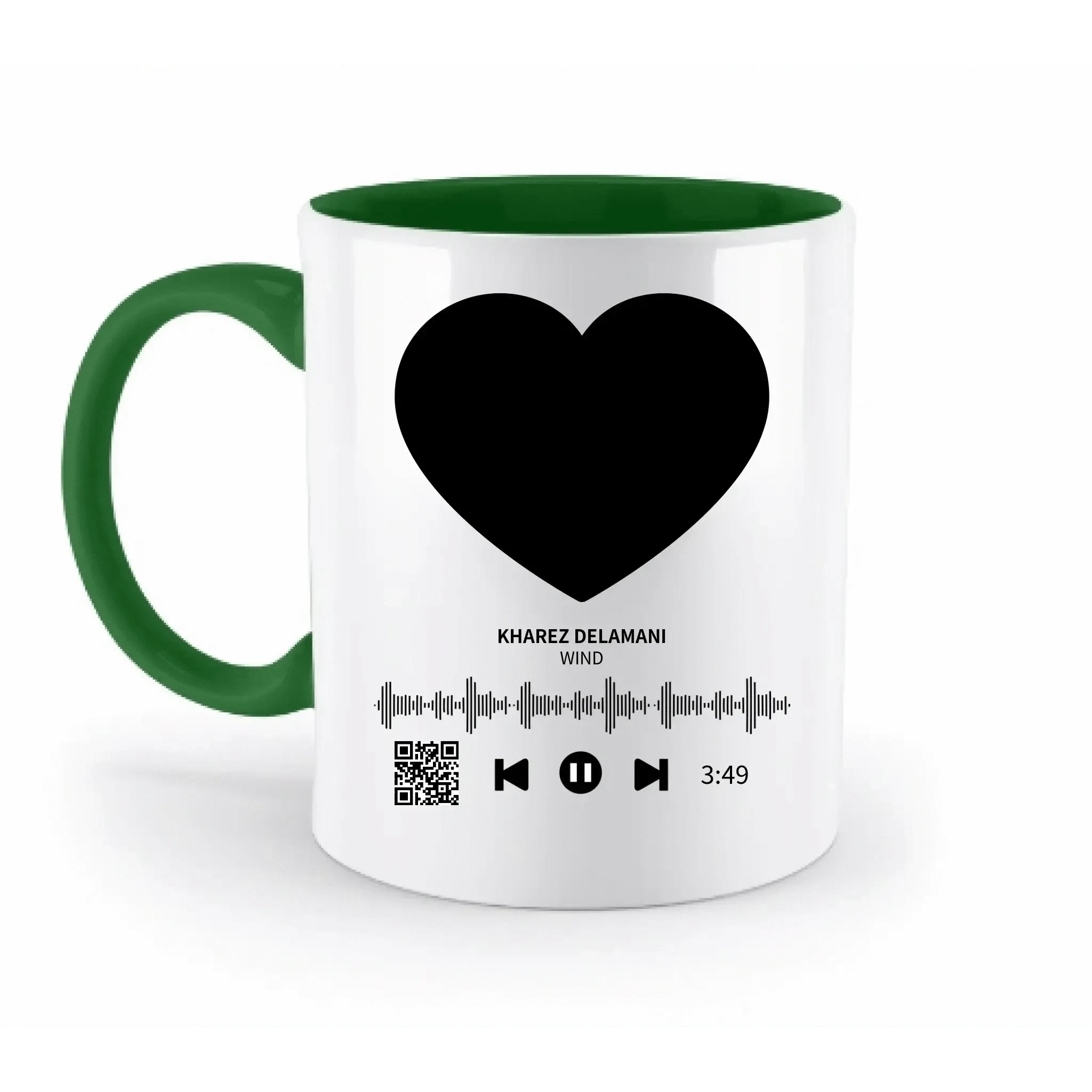Dein Bild mit Spotify QR Code • zweifarbige Tasse • spülmaschinengeeignet • Exklusivdesign • personalisiert