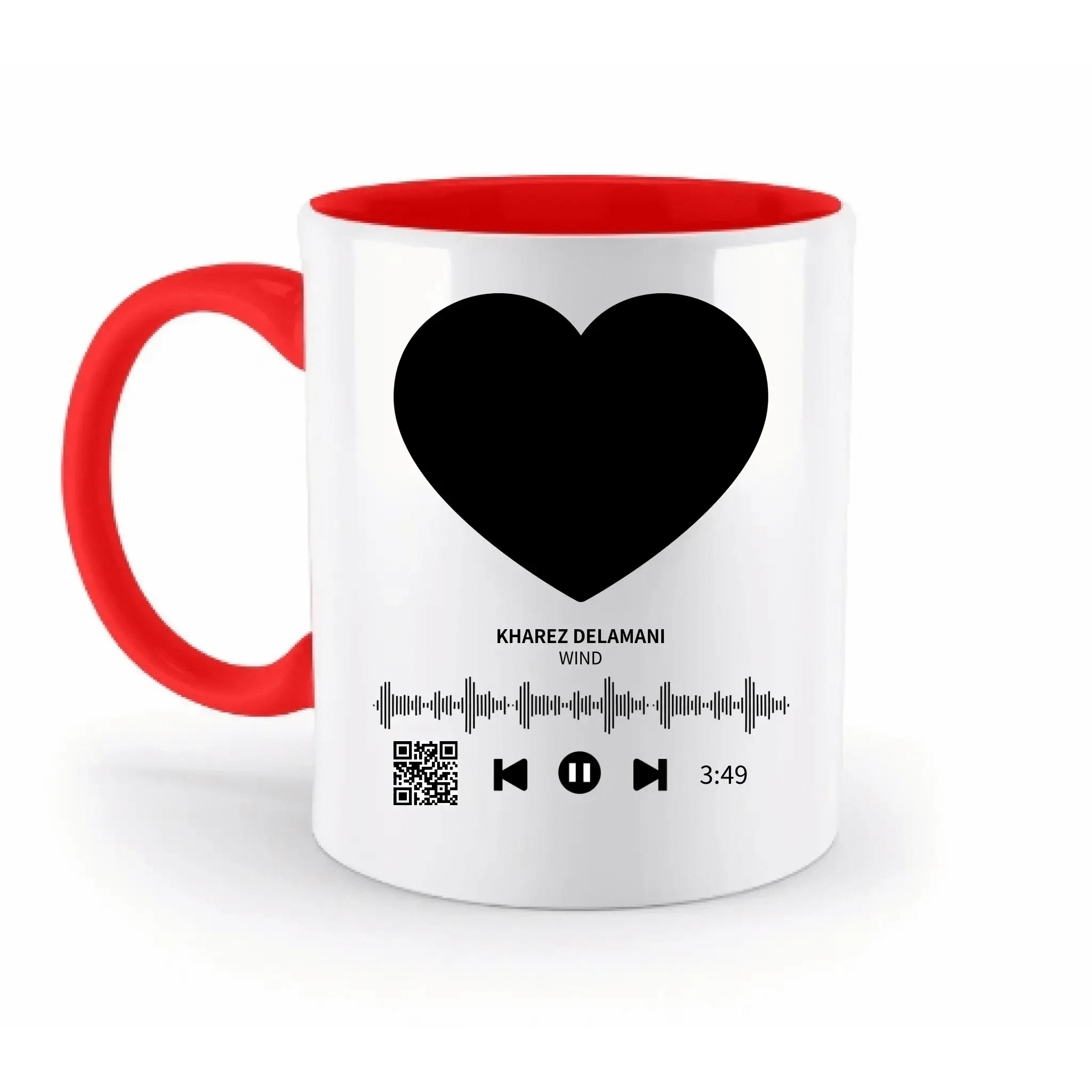 Dein Bild mit Spotify QR Code • zweifarbige Tasse • spülmaschinengeeignet • Exklusivdesign • personalisiert