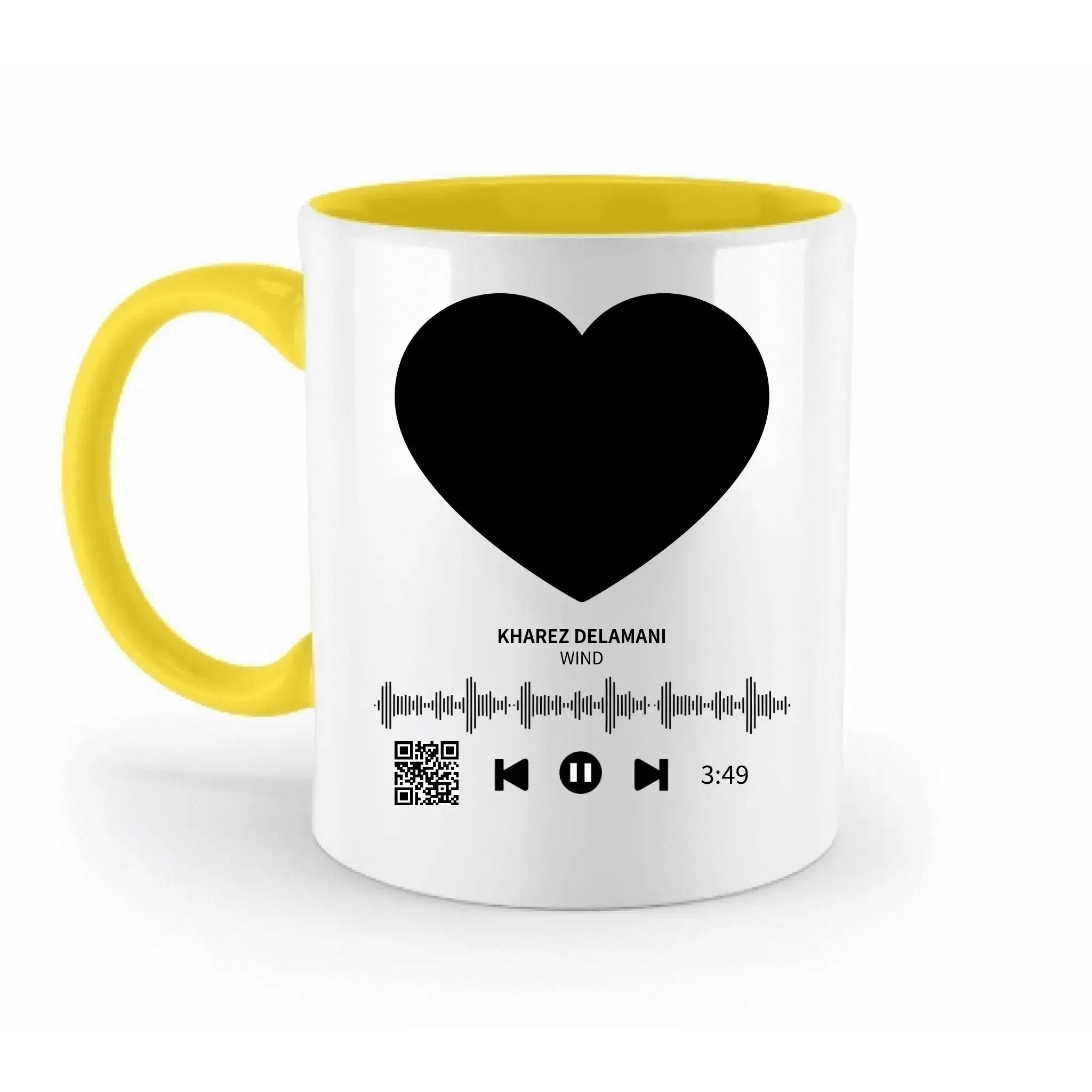 Dein Bild mit Spotify QR Code • zweifarbige Tasse • spülmaschinengeeignet • Exklusivdesign • personalisiert