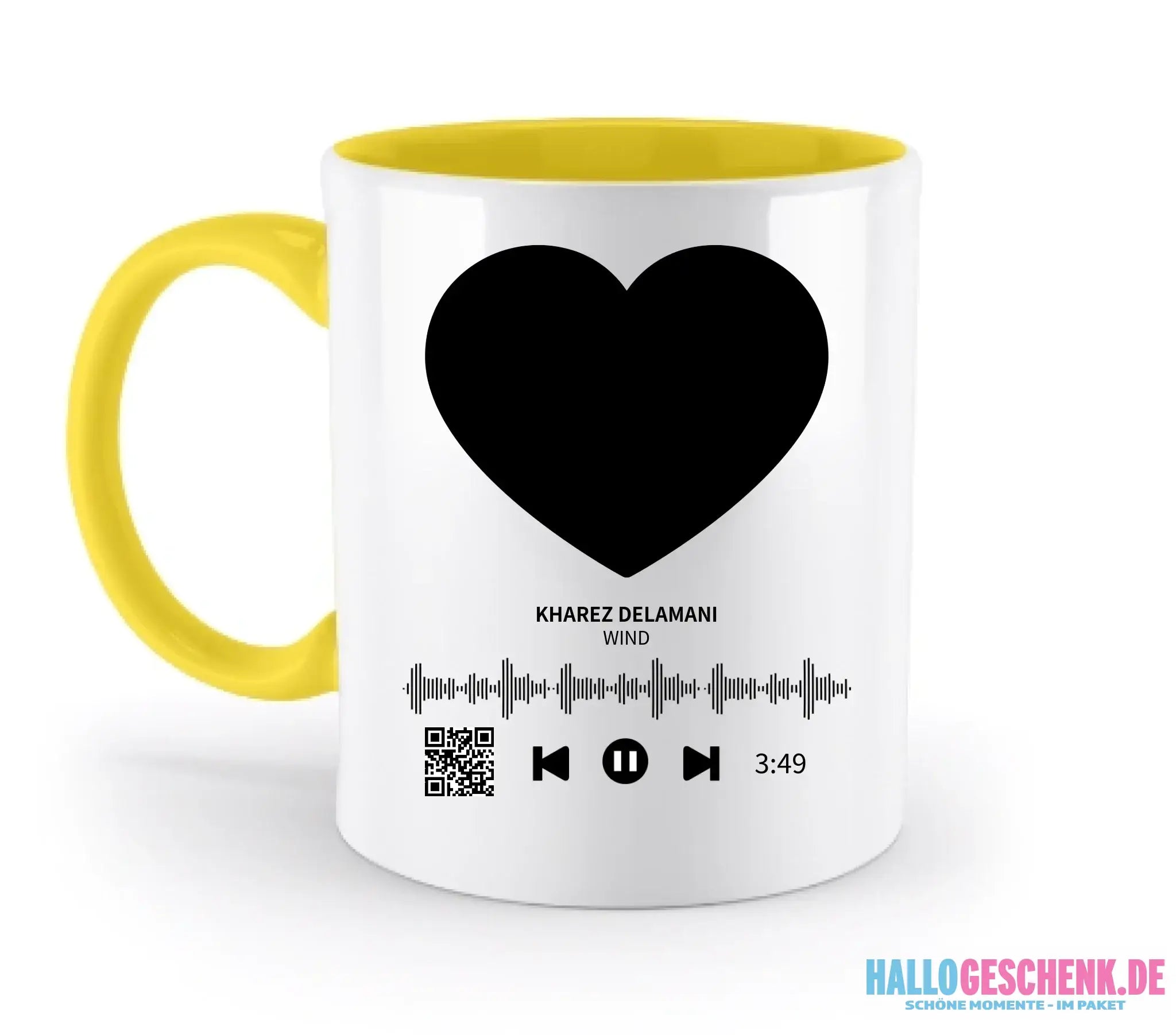 Dein Bild mit Spotify QR Code • zweifarbige Tasse • spülmaschinengeeignet • Exklusivdesign • personalisiert