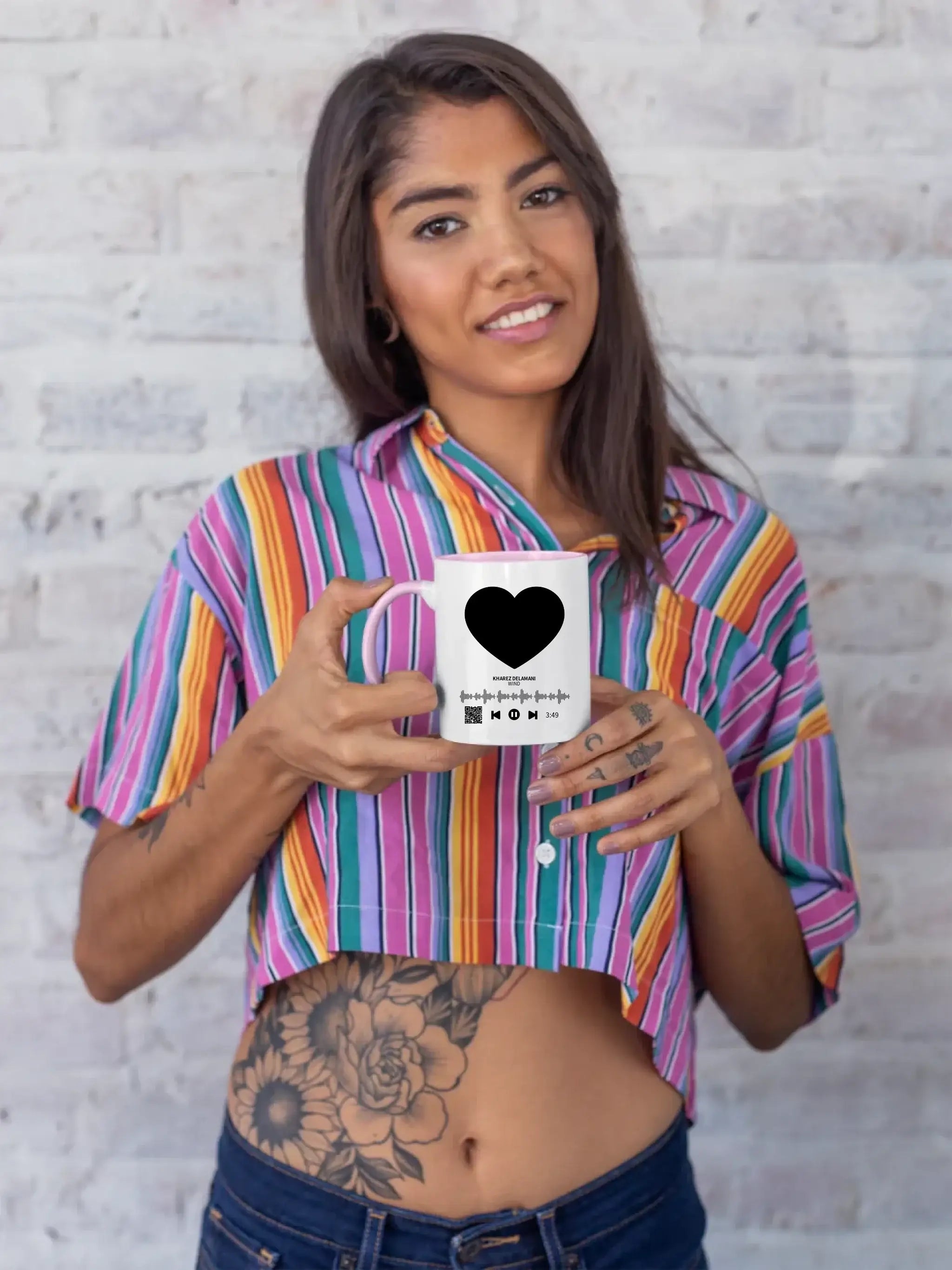 Dein Bild mit Spotify QR Code • zweifarbige Tasse • spülmaschinengeeignet • Exklusivdesign • personalisiert