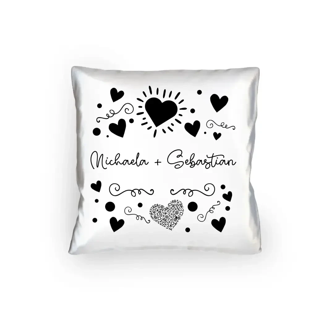 Dein e Wunschname n im LOVE DESIGN 1 - Kissen 40x40 cm - personalisierbar