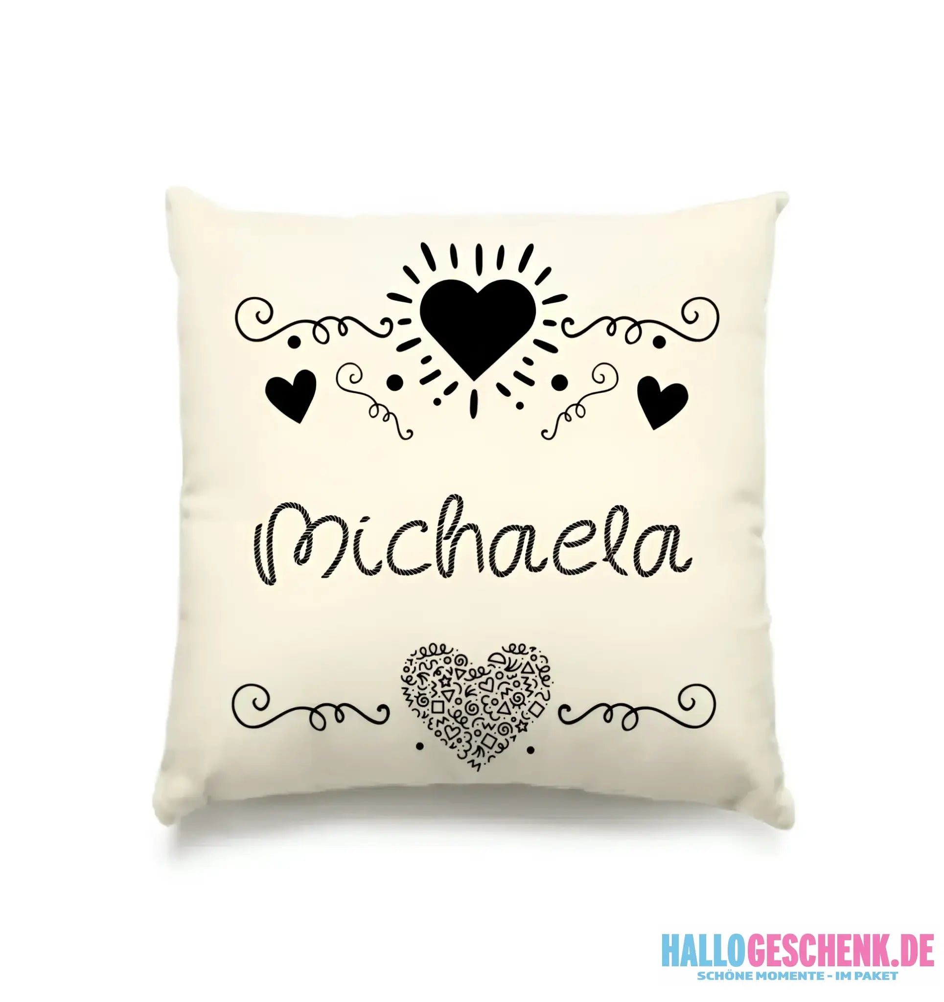 Dein e Wunschname n im LOVE DESIGN 2 - Kissen 40x40 cm - personalisierbar