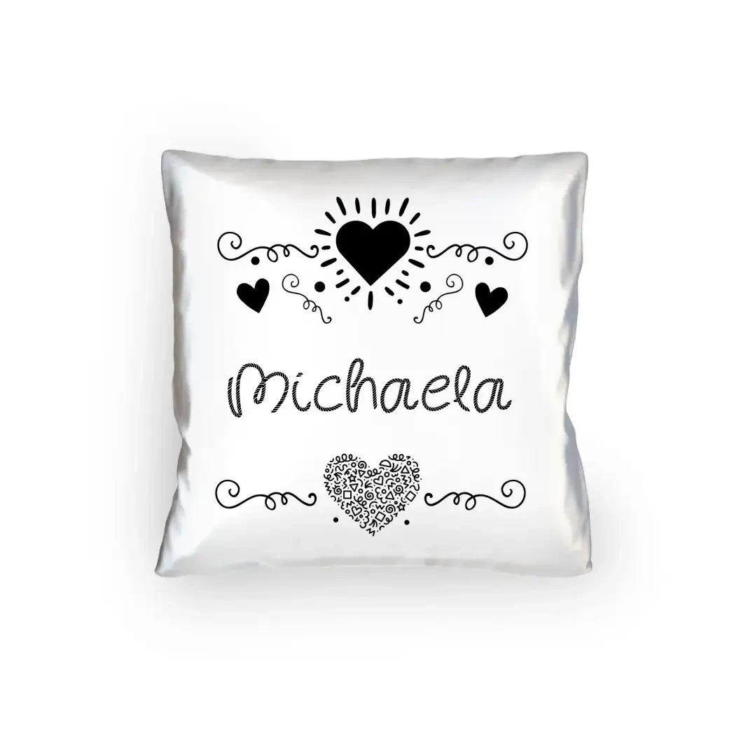 Dein e Wunschname n im LOVE DESIGN 2 - Kissen 40x40 cm - personalisierbar