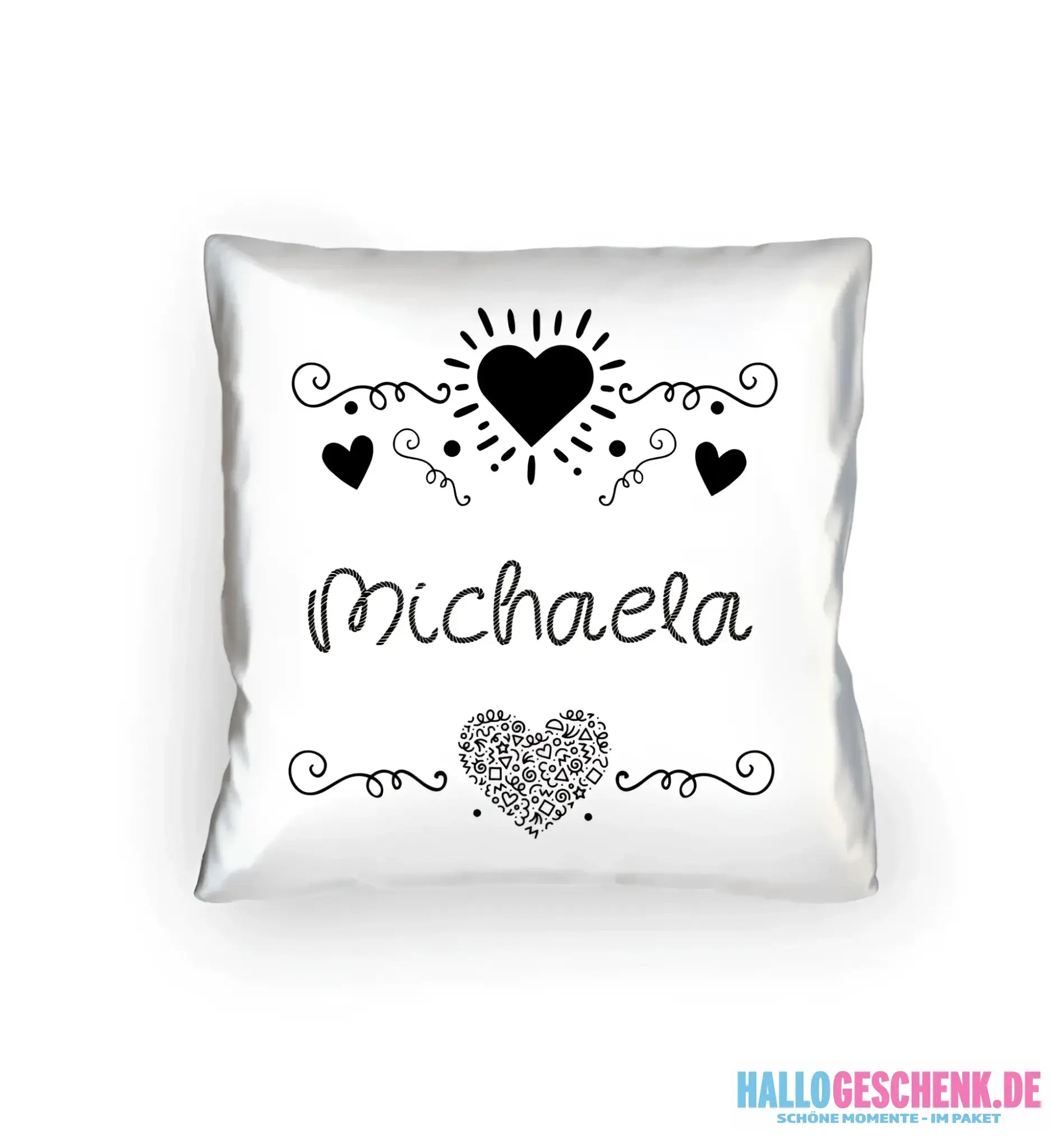 Dein e Wunschname n im LOVE DESIGN 2 - Kissen 40x40 cm - personalisierbar