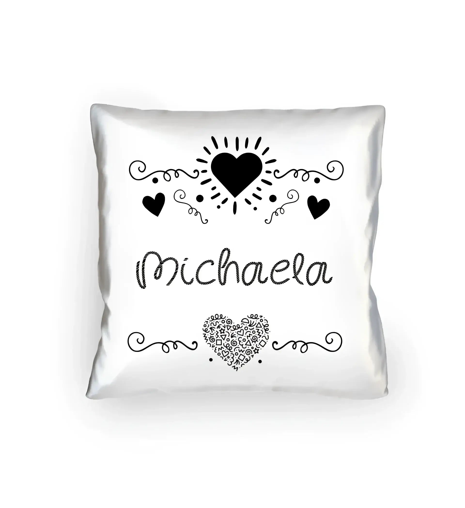 Dein e Wunschname n im LOVE DESIGN 2 - Kissen 40x40 cm - personalisierbar