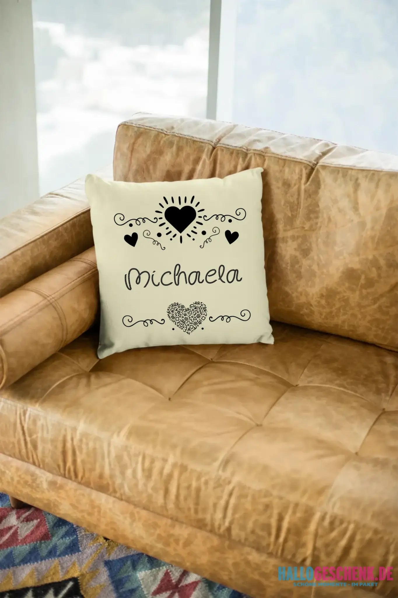 Dein e Wunschname n im LOVE DESIGN 2 - Kissen 40x40 cm - personalisierbar