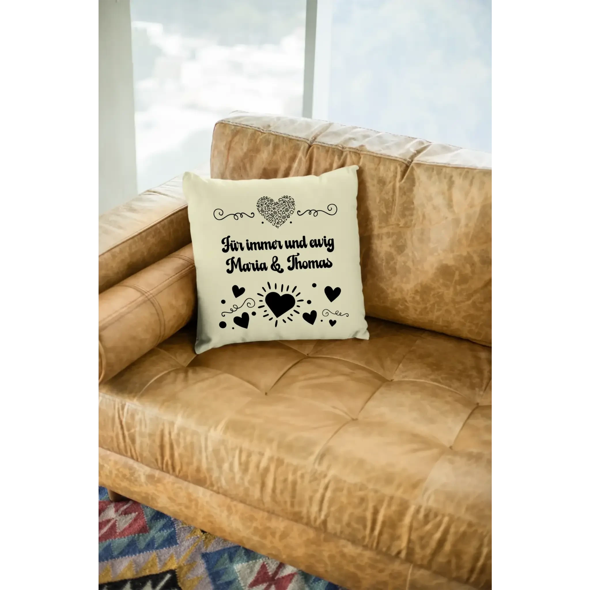 Dein e Wunschname n im LOVE DESIGN 3 - Kissen 40x40 cm - personalisierbar