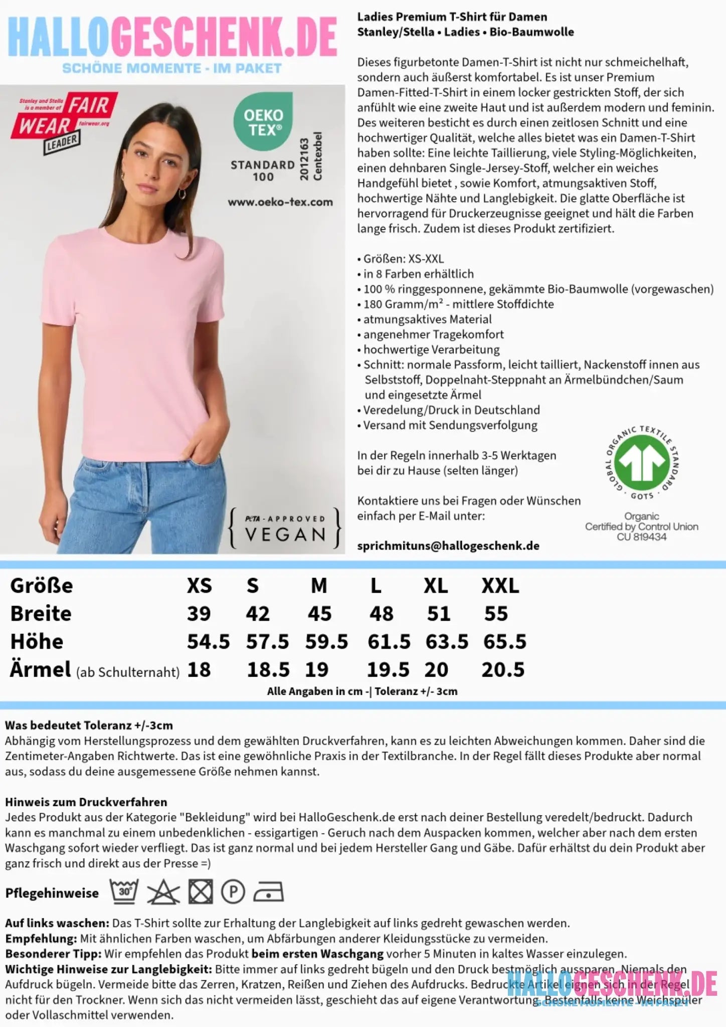 DEIN FOTO auf einem Damen Expresser T-Shirt in 5 Farben XS-XXL