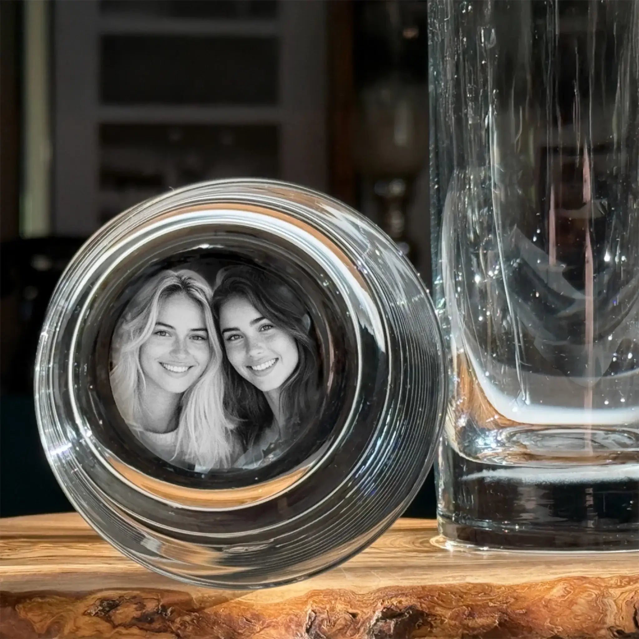 Dein Foto im Glas (Trinkglas) • 400ml • 1-6er Set (personalisierbare Fotogeschenke) • Lasergravur - personalisierbare