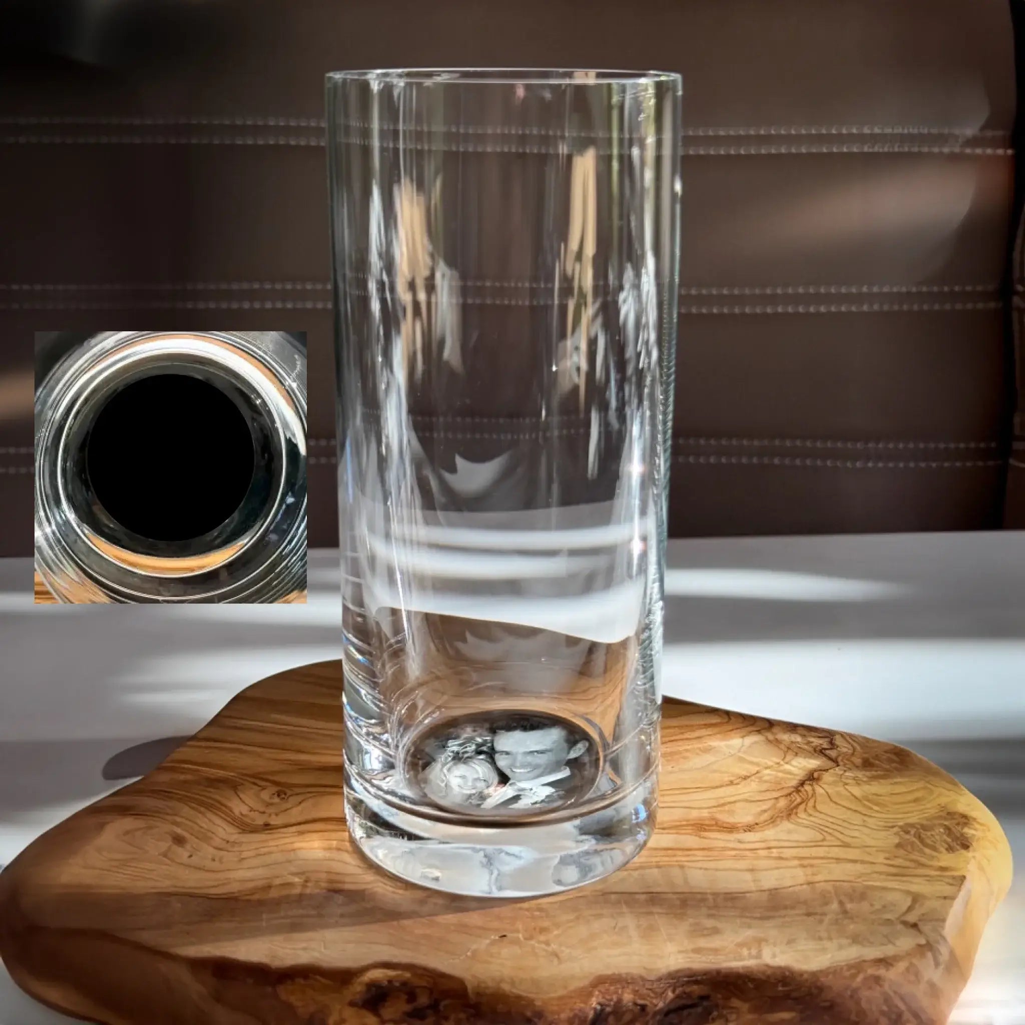 Dein Foto im Glas (Trinkglas) • 400ml • 1-6er Set (personalisierbare Fotogeschenke) • Lasergravur - personalisierbare