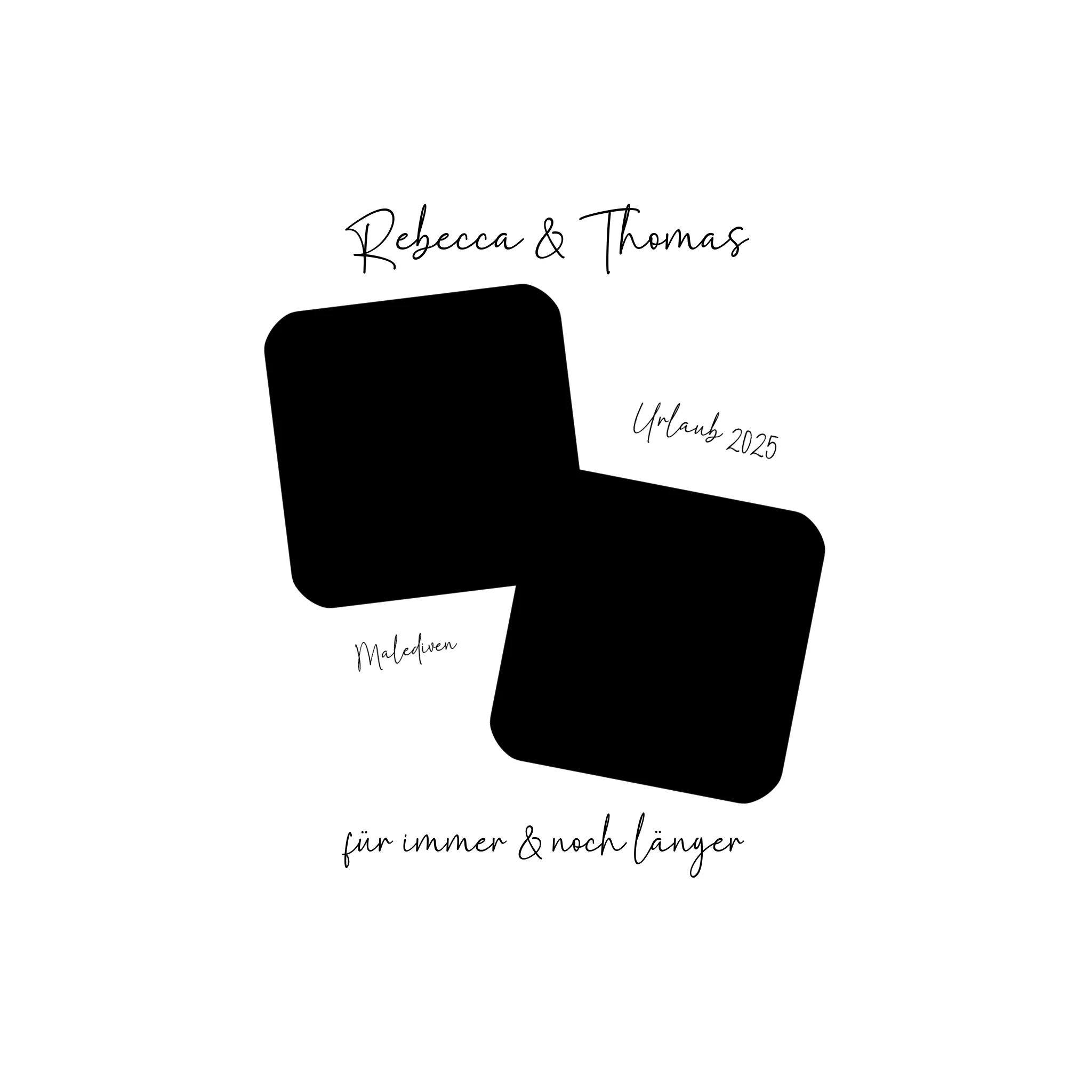 Dein Foto in 1-4 Quadraten mit Wunschtext • ’Statement-Collection’ • personalisierbare Fotomotive