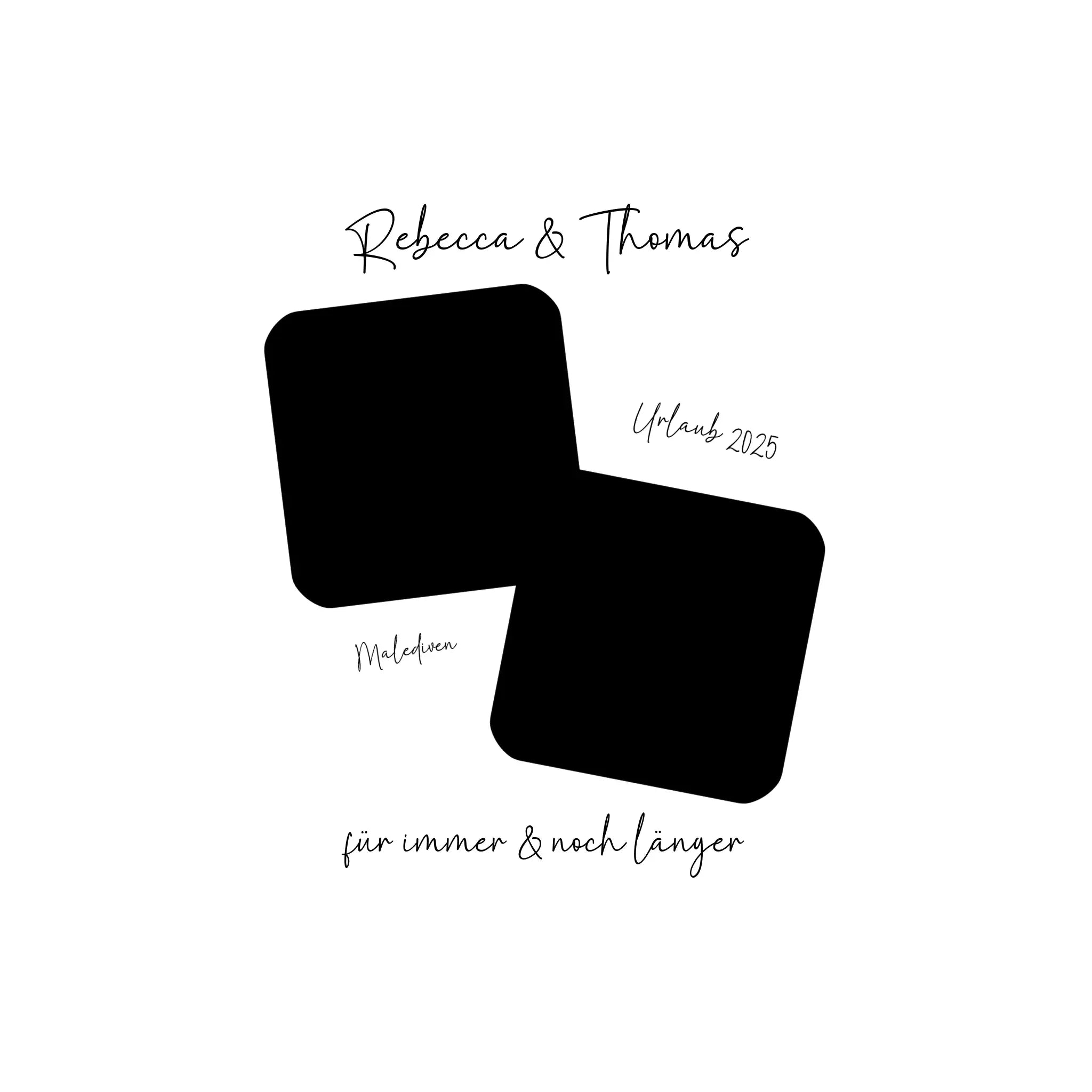 Dein Foto in 1-4 Quadraten mit Wunschtext • ’Statement-Collection’ • personalisierbare Fotomotive