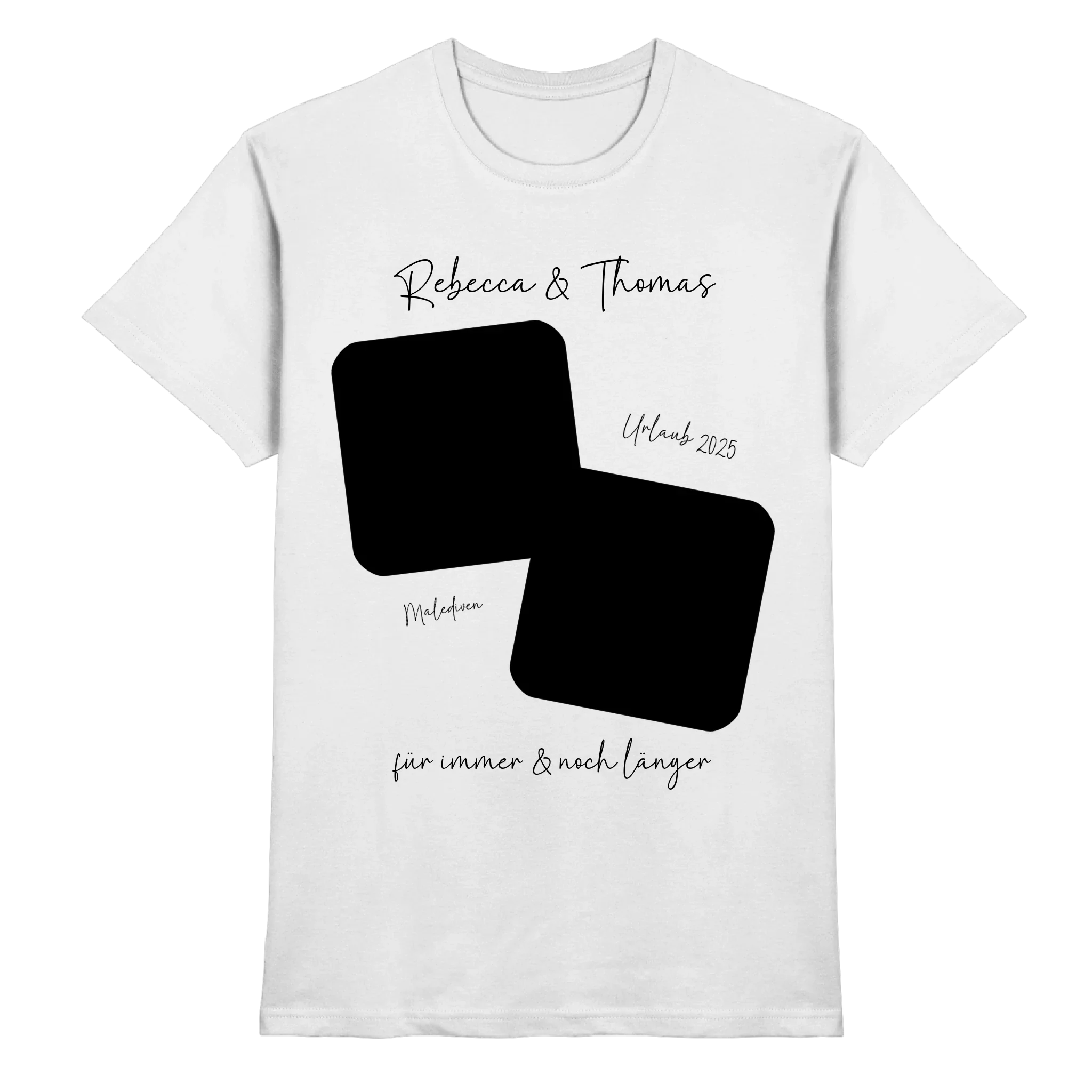 Dein Foto in 1-4 Quadraten mit Wunschtext • ’Statement-Collection’ • personalisierbare Fotomotive - Premium Herren