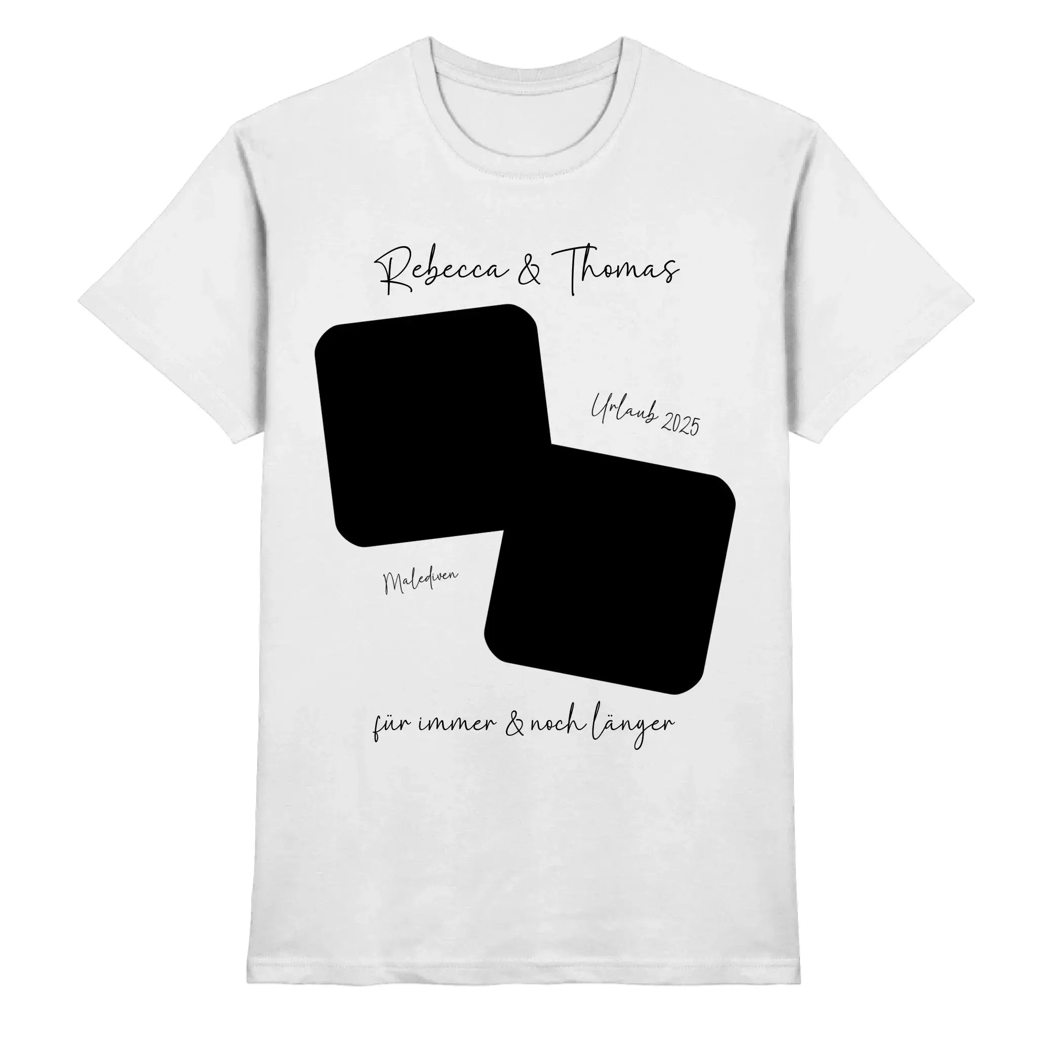 Dein Foto in 1-4 Quadraten mit Wunschtext • ’Statement-Collection’ • personalisierbare Fotomotive - Premium Herren