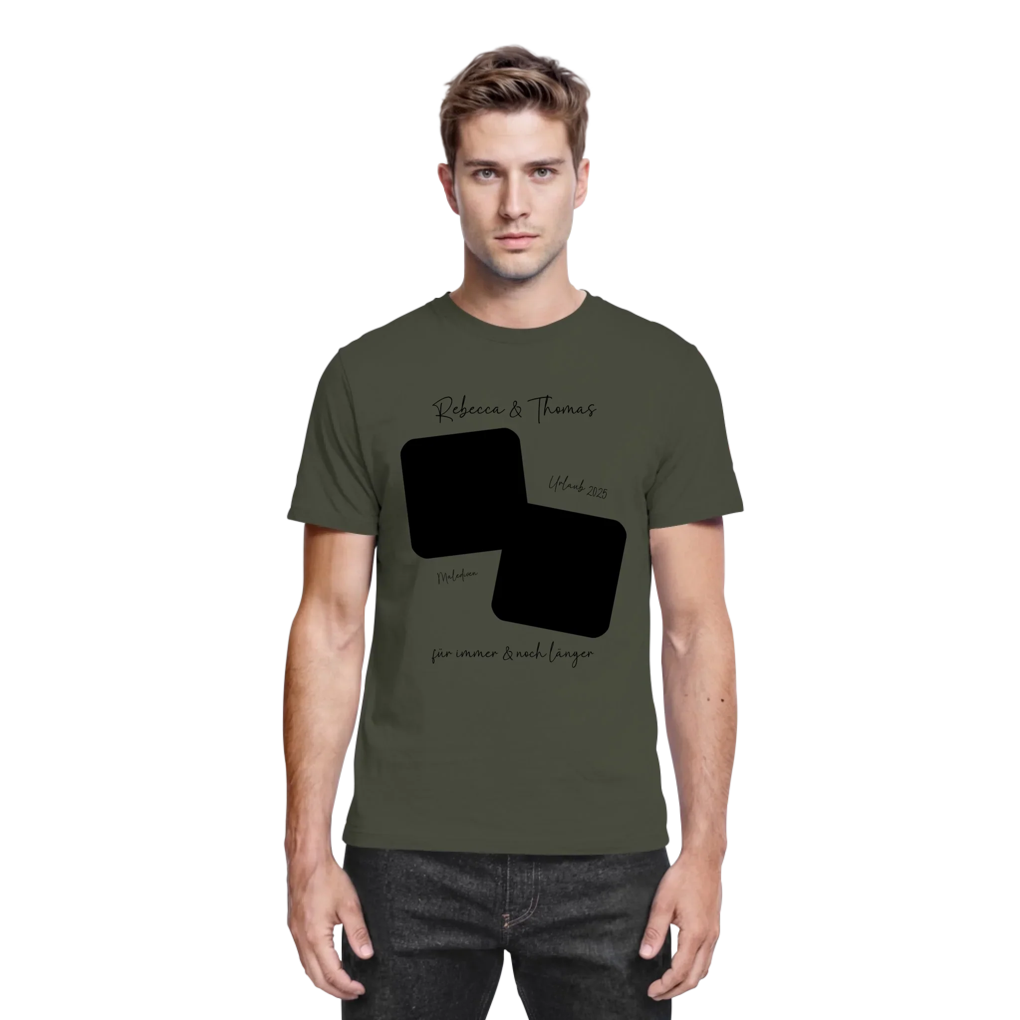 Dein Foto in 1-4 Quadraten mit Wunschtext • ’Statement-Collection’ • personalisierbare Fotomotive