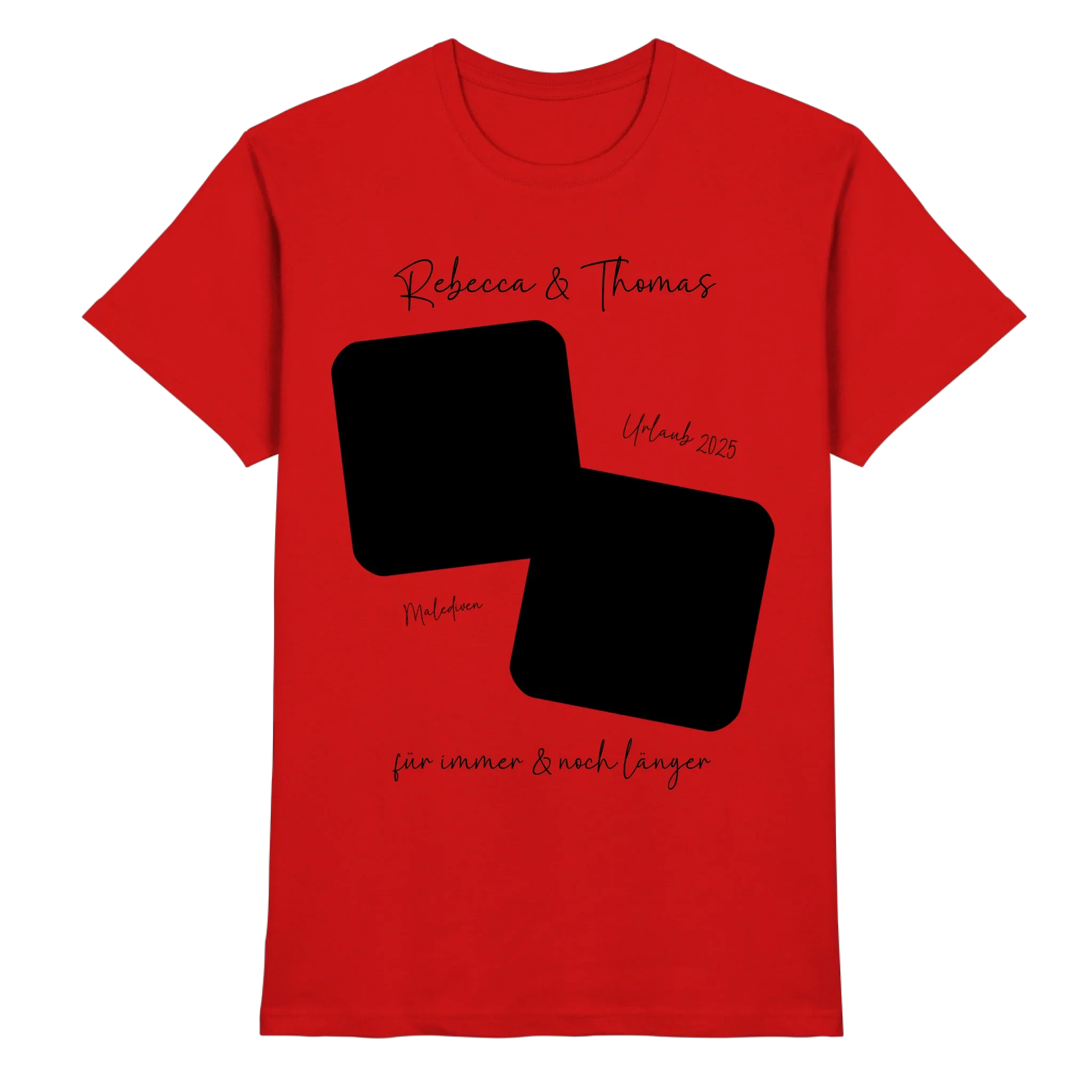 Dein Foto in 1-4 Quadraten mit Wunschtext • ’Statement-Collection’ • personalisierbare Fotomotive - Premium Herren