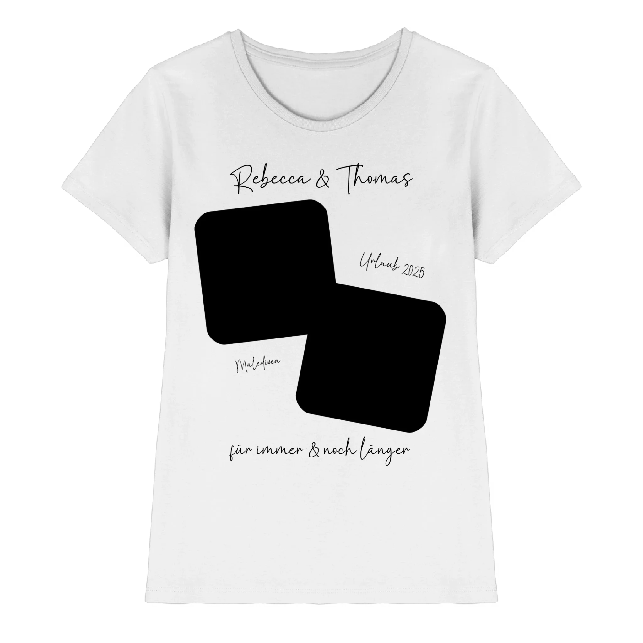 Dein Foto in 1-4 Quadraten mit Wunschtext • ’Statement-Collection’ • personalisierbare Fotomotive - Premium Damen