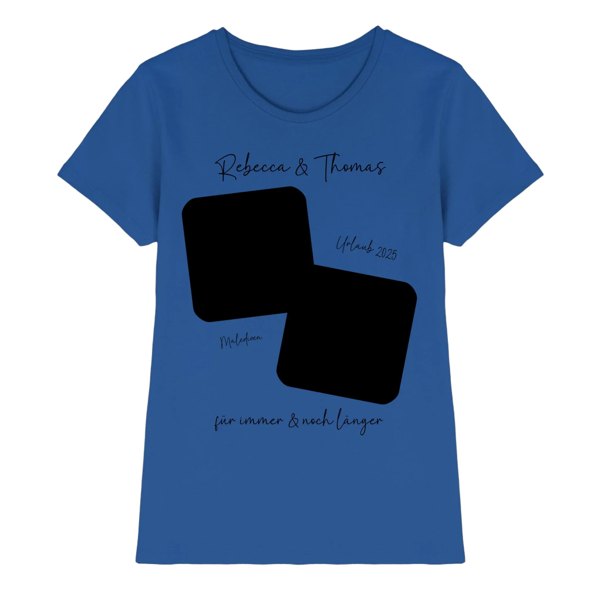 Dein Foto in 1-4 Quadraten mit Wunschtext • ’Statement-Collection’ • personalisierbare Fotomotive - Premium Damen