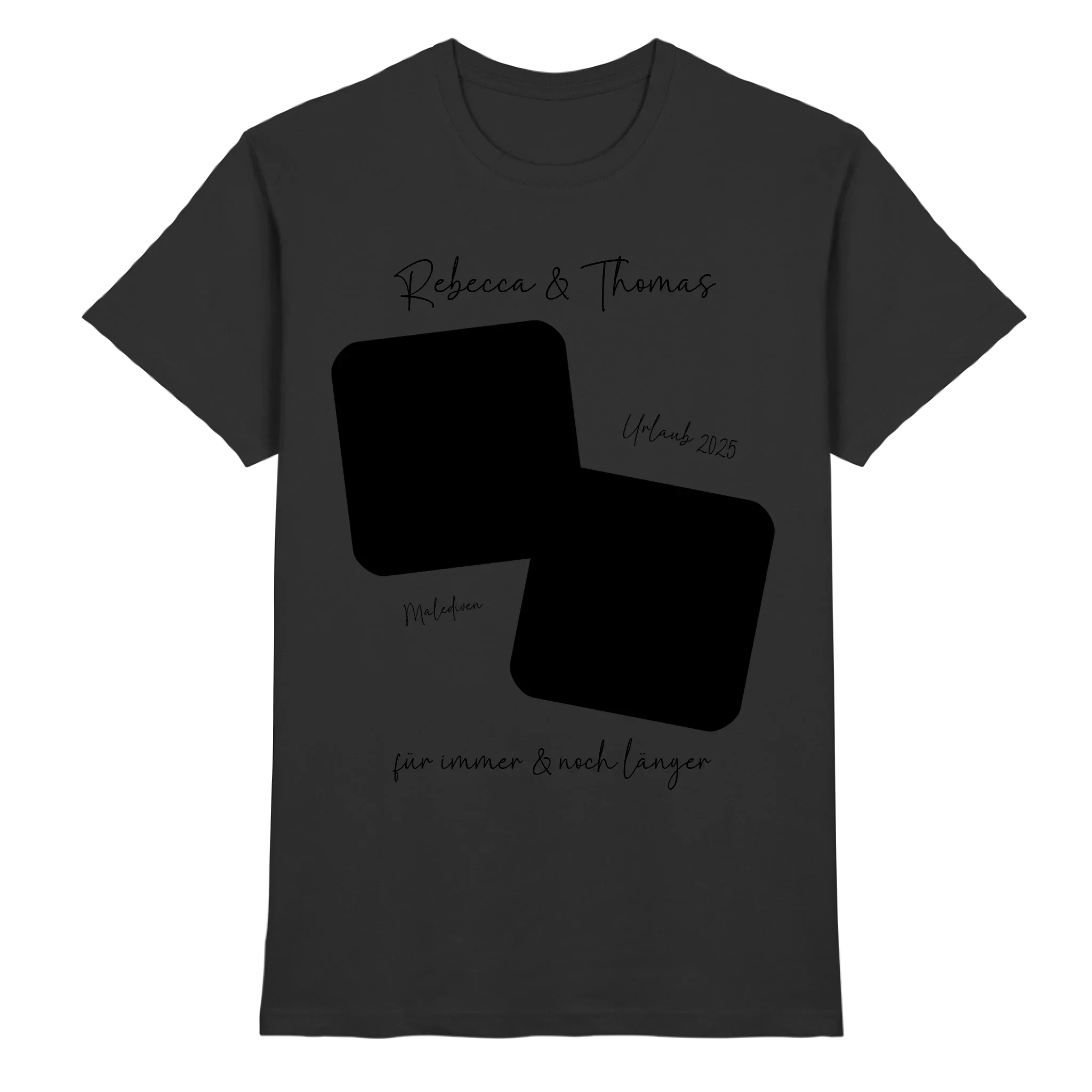 Dein Foto in 1-4 Quadraten mit Wunschtext • ’Statement-Collection’ • personalisierbare Fotomotive - Premium Herren