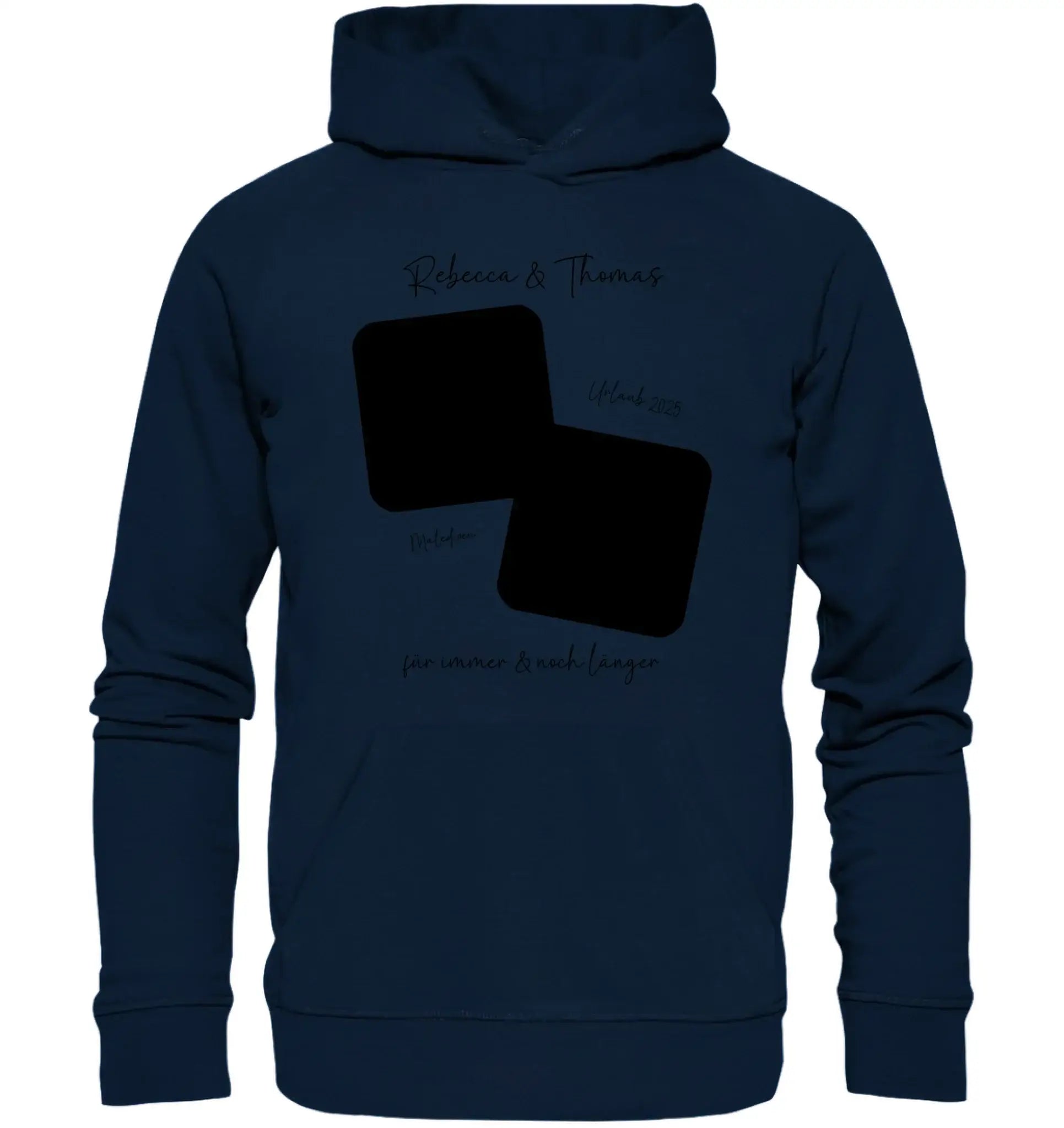 Dein Foto in 1-4 Quadraten mit Wunschtext • ’Statement-Collection’ • personalisierbare Fotomotive - Unisex Hoodie • Bio