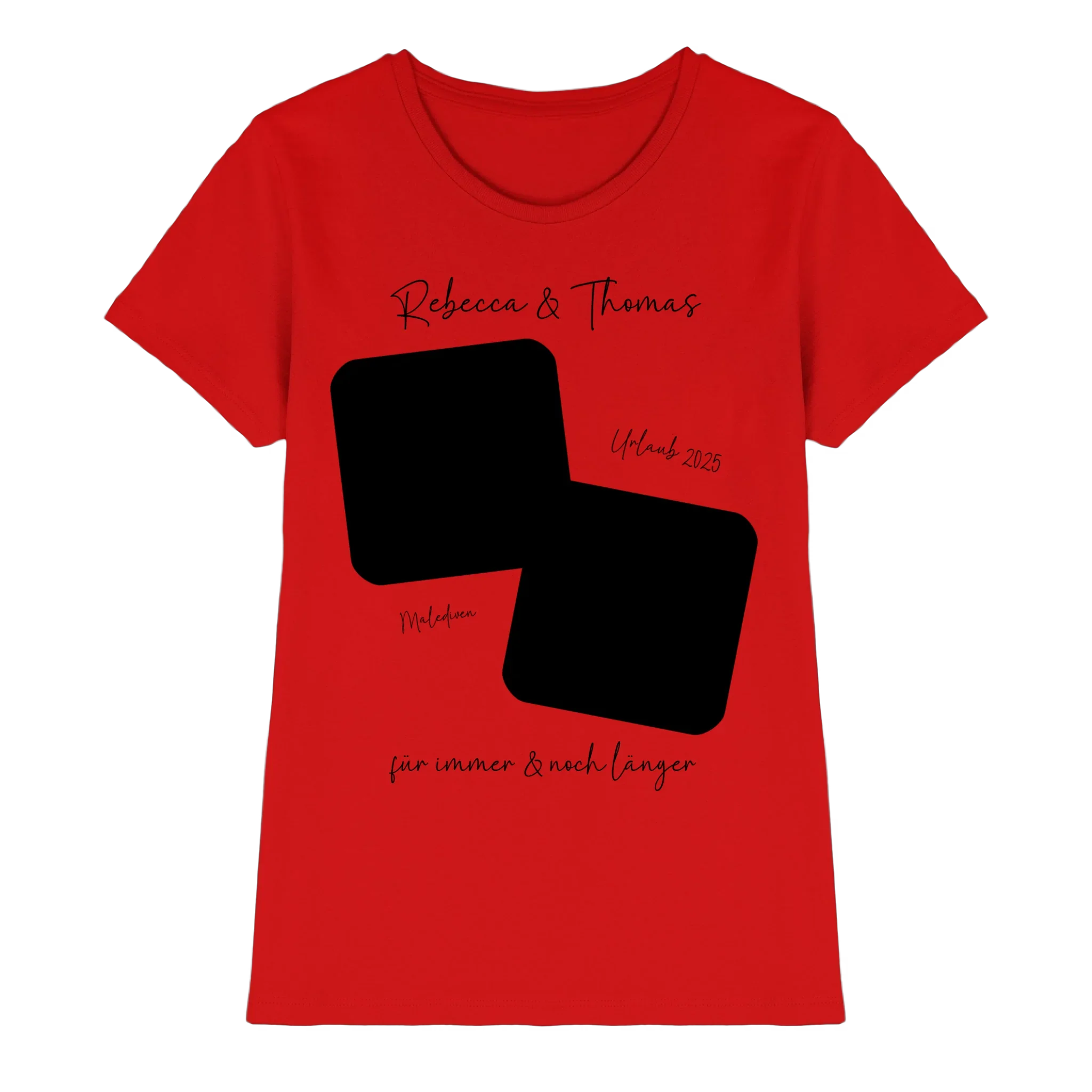 Dein Foto in 1-4 Quadraten mit Wunschtext • ’Statement-Collection’ • personalisierbare Fotomotive - Premium Damen