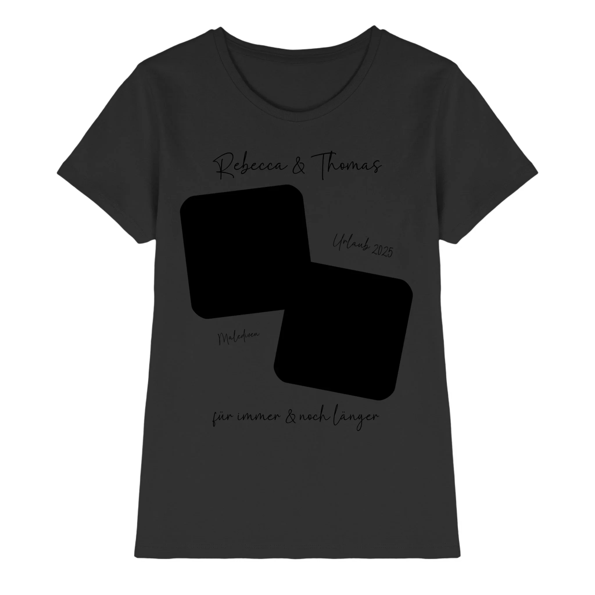 Dein Foto in 1-4 Quadraten mit Wunschtext • ’Statement-Collection’ • personalisierbare Fotomotive - Premium Damen