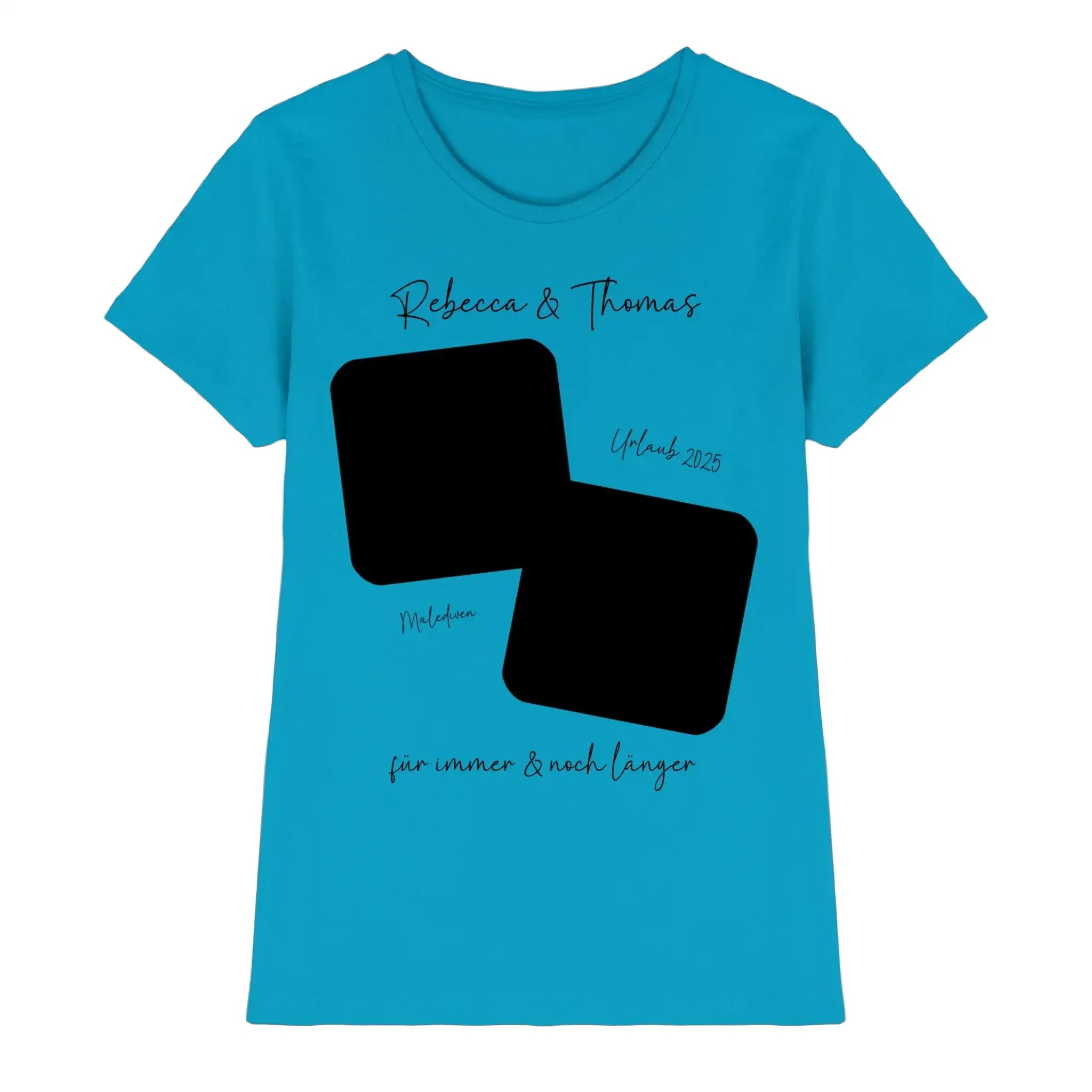 Dein Foto in 1-4 Quadraten mit Wunschtext • ’Statement-Collection’ • personalisierbare Fotomotive - Premium Damen