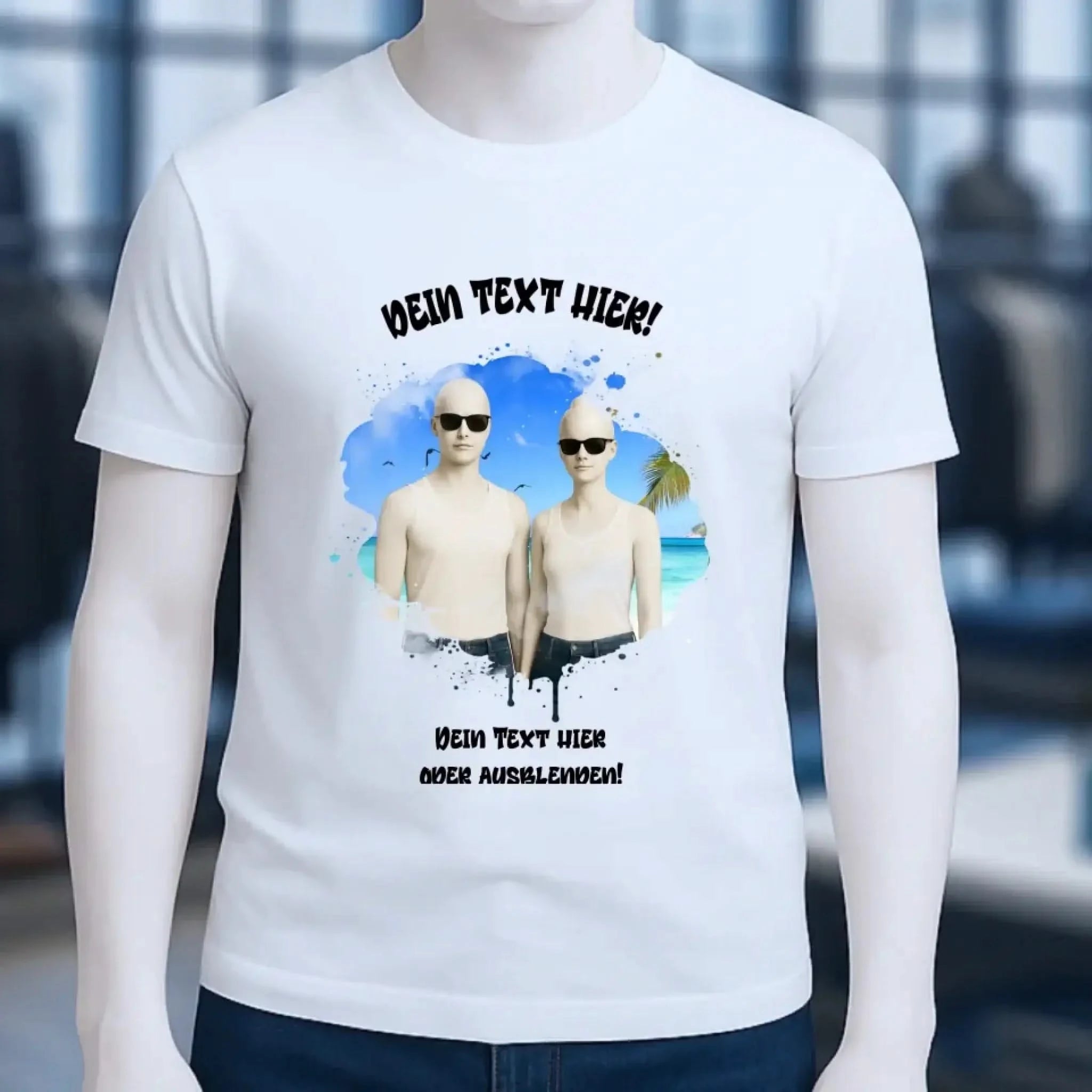 Dein Foto in einem Farbklecks - Unisex Premium T-Shirt XS-5XL aus Bio-Baumwolle für Damen & Herren