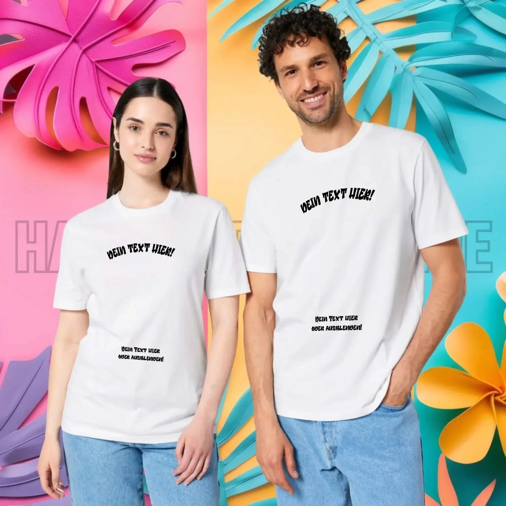 Dein Foto in einem Farbklecks - Unisex Premium T-Shirt XS-5XL aus Bio-Baumwolle für Damen & Herren