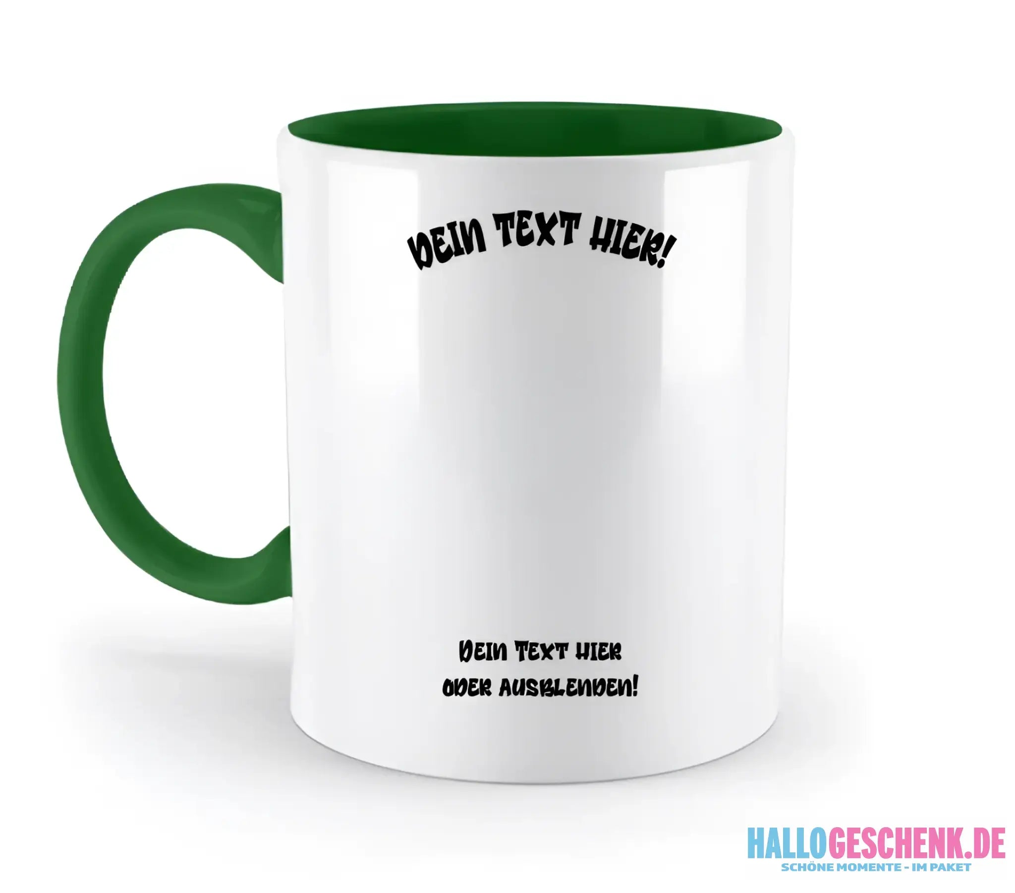 Dein Foto in einem Farbklecks - zweifarbige Tasse spülmaschinengeeignet • personalisiert