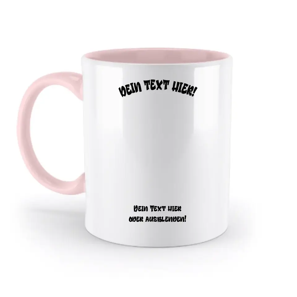 Dein Foto in einem Farbklecks - zweifarbige Tasse spülmaschinengeeignet • personalisiert